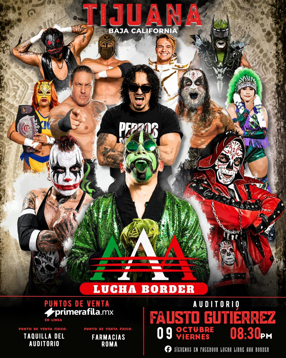 Lucha Libre AAA Border Facebook ad: TIJUANAAA