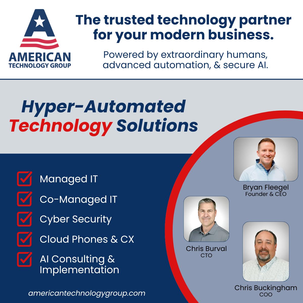 American Technology Group Facebook ad: Let's Connect!
