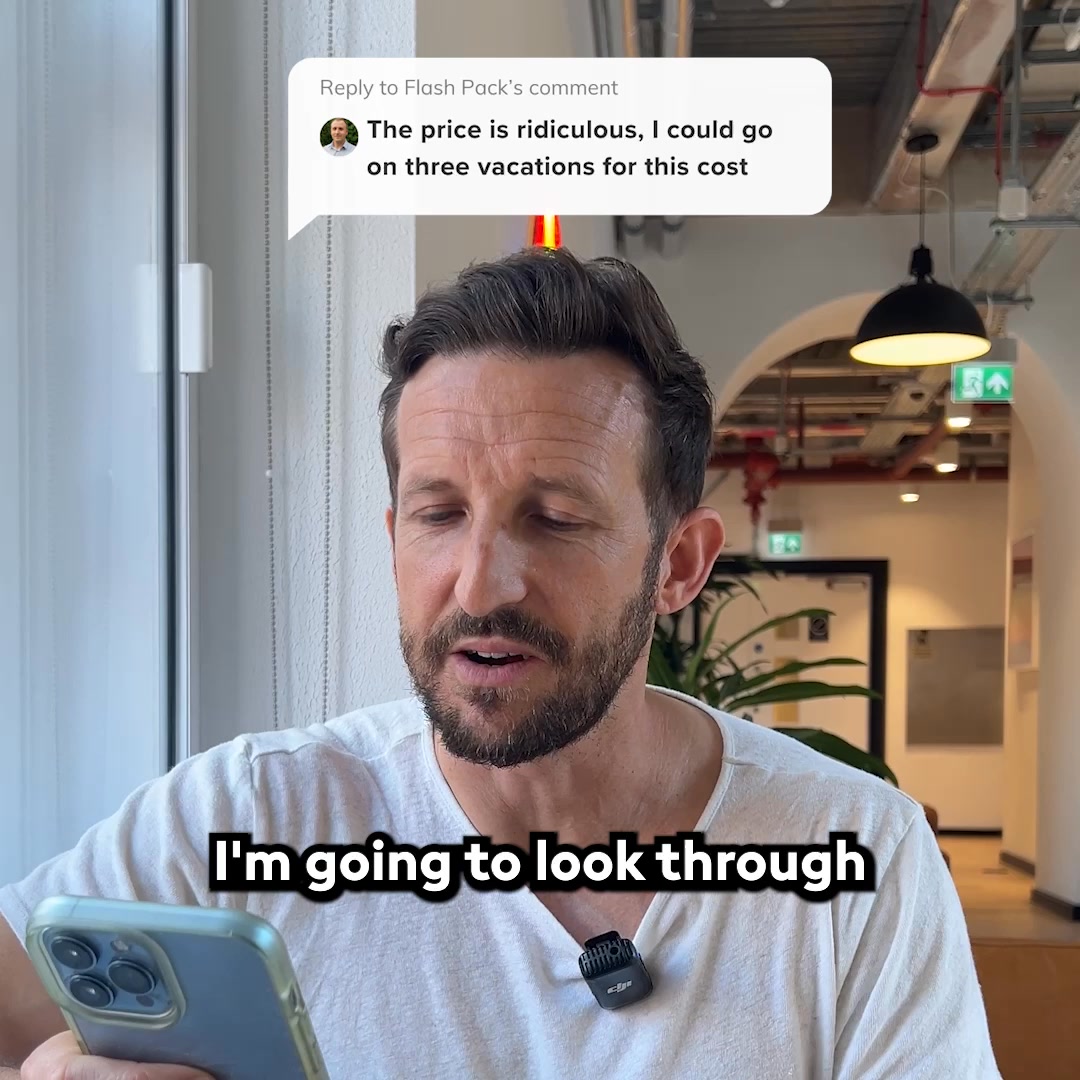 Flash Pack Facebook ad: Premium experiences aren’t cheap