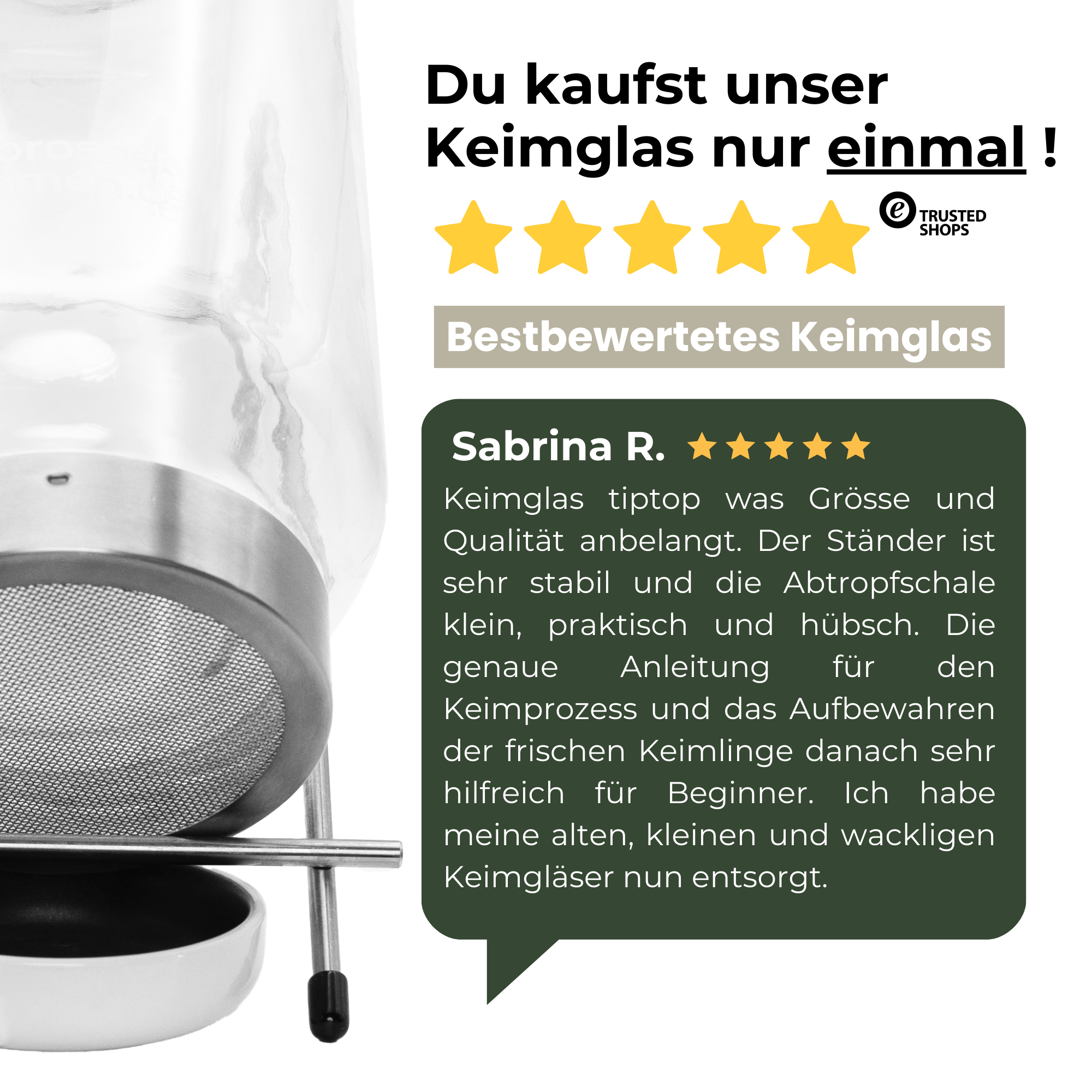Sprossensamen by naturwerker Facebook ad: Ein Keimglas fürs Leben Jetzt 30 Prozent im Starterpaket