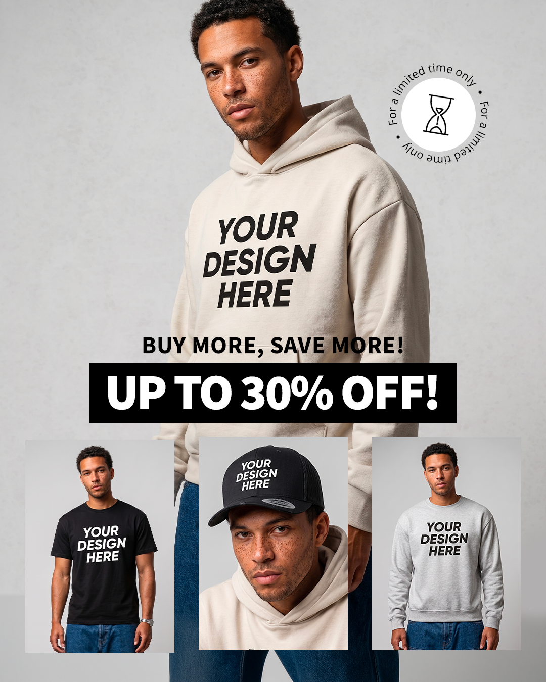 Printeez Facebook ad: Up to 30% OFF