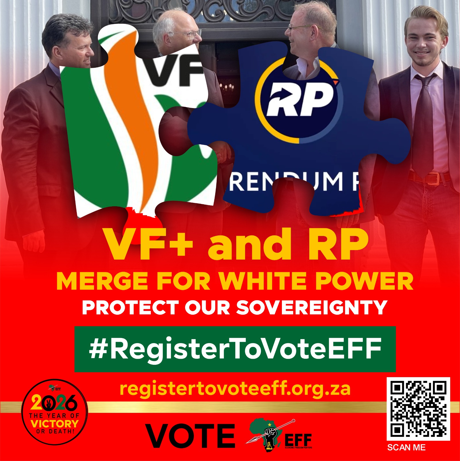 Economic Freedom Fighters Facebook ad: ATTENTION SOUTH AFRICA