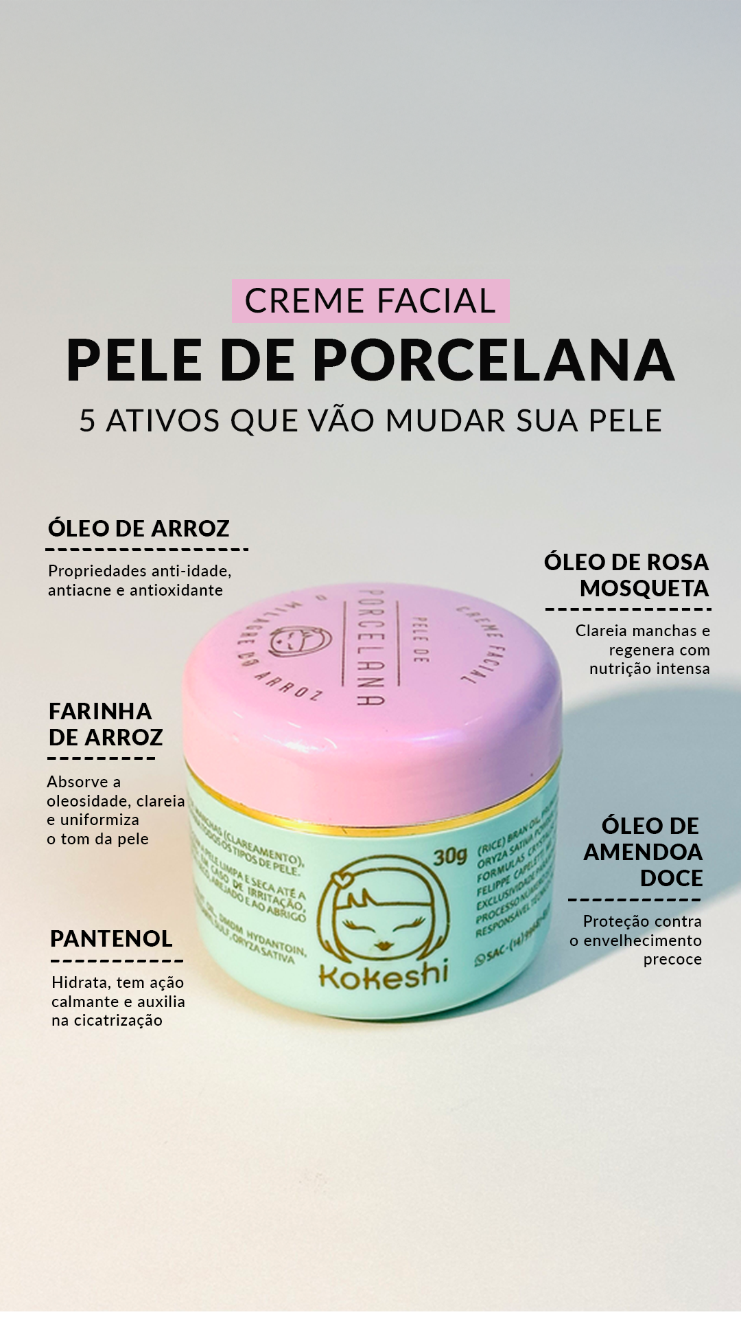 Kokeshi Pele Cosméticos Facebook ad: Kokeshi Cosméticos