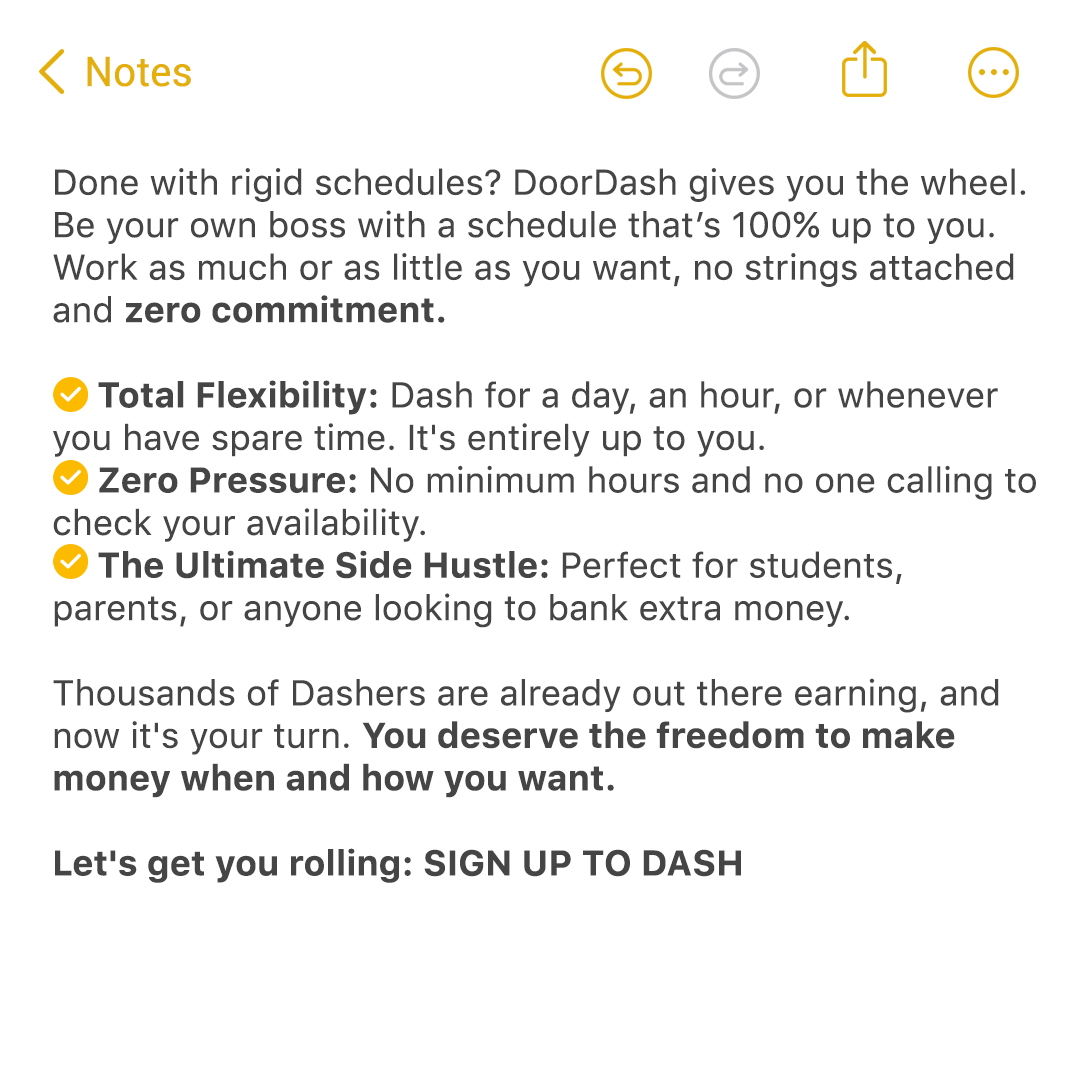 DoorDash Australia Facebook ad