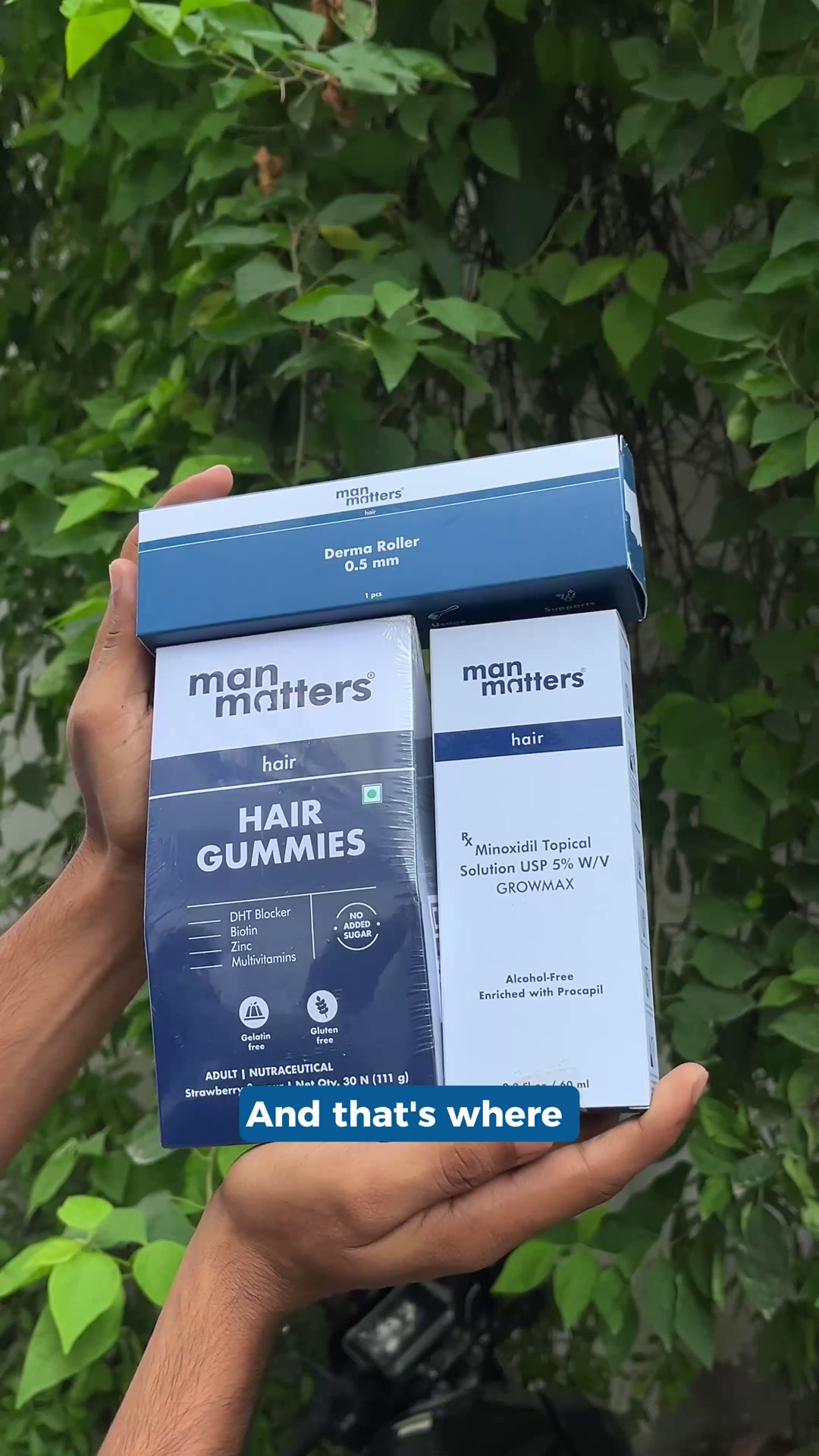 Hair Matters by Man Matters Facebook ad: Clinically Tested | No side effects
