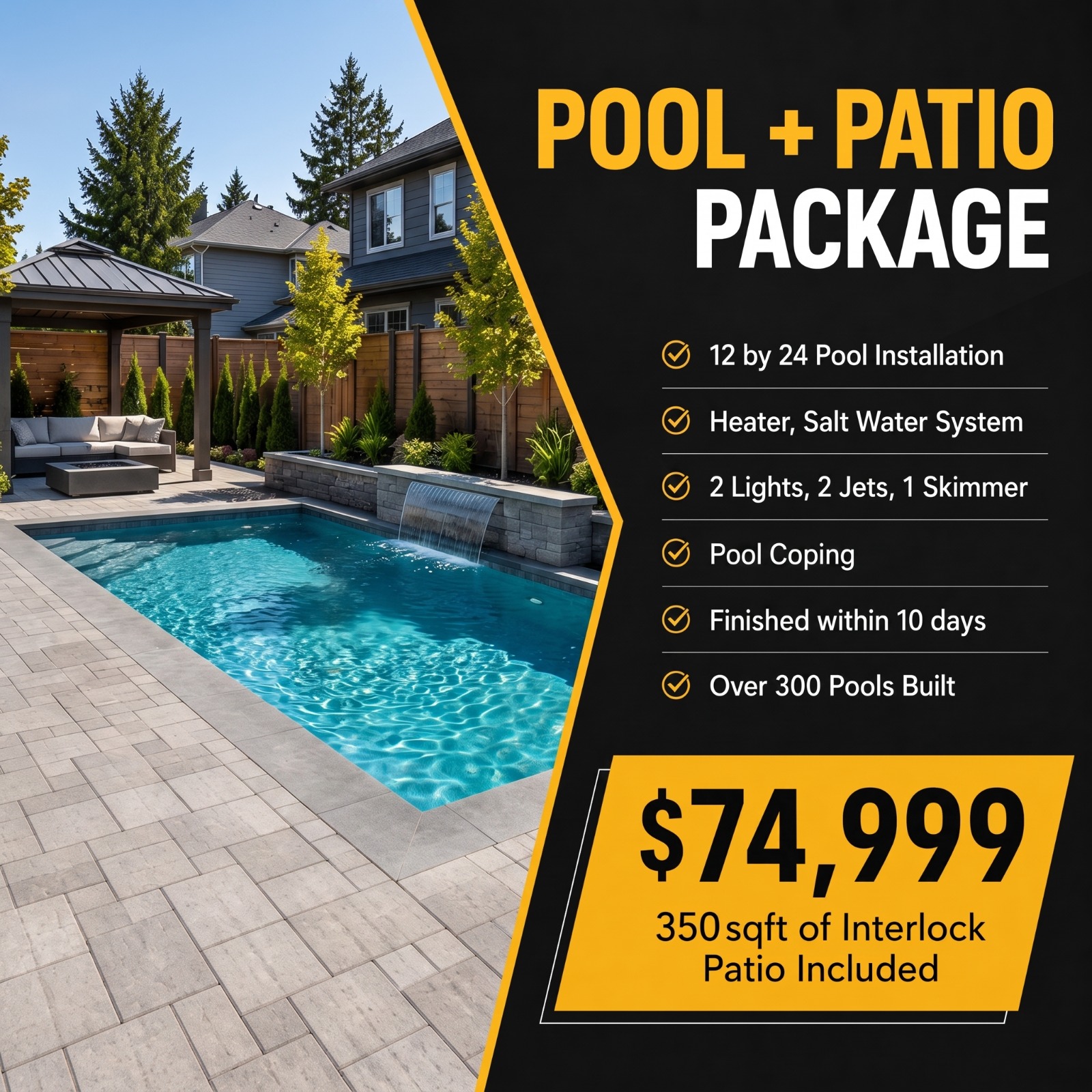 Alterra Landscaping Facebook ad: Backyard Renovation Package