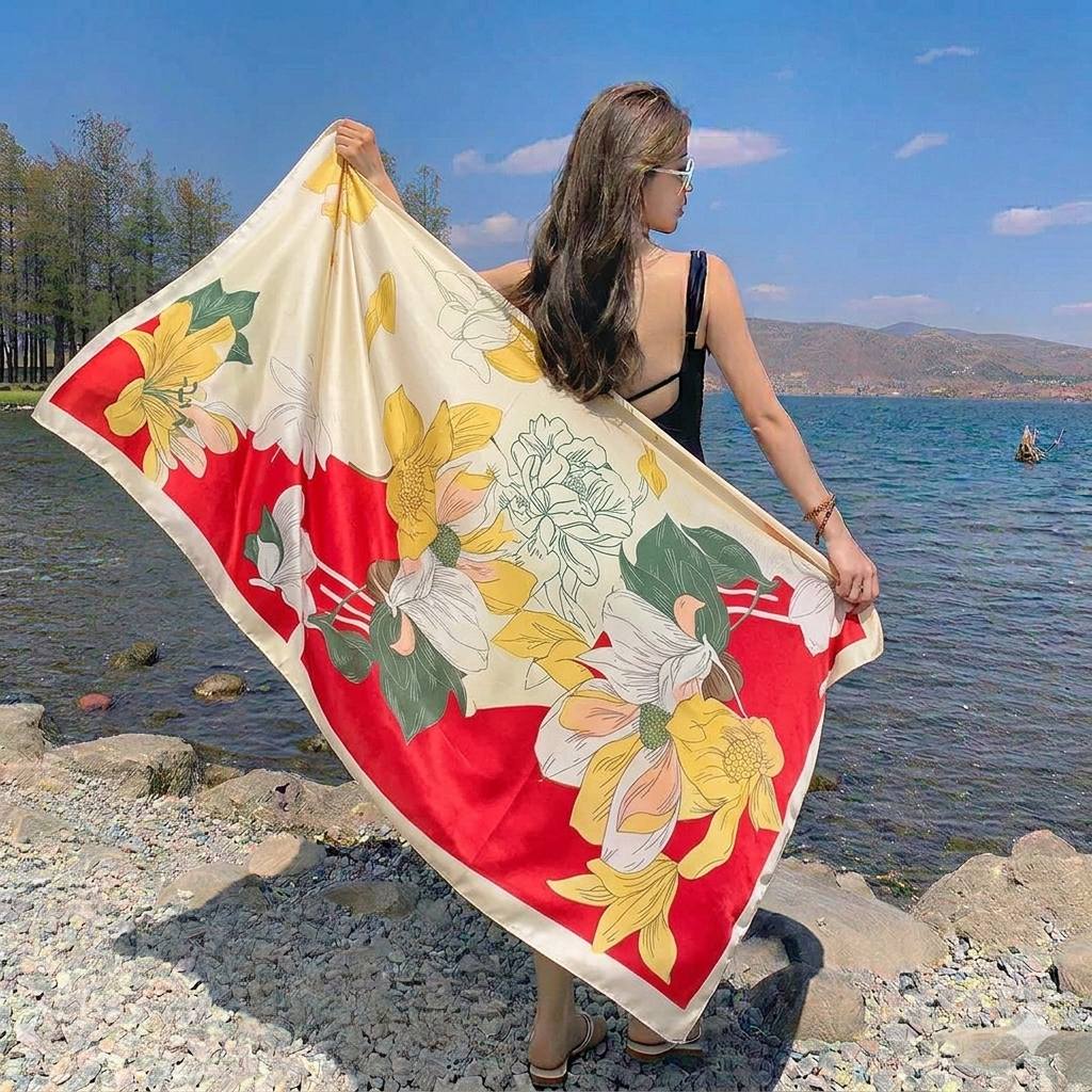 Nana's boutiks Facebook ad: Pour commander nos foulards en soie 90*180cm à…