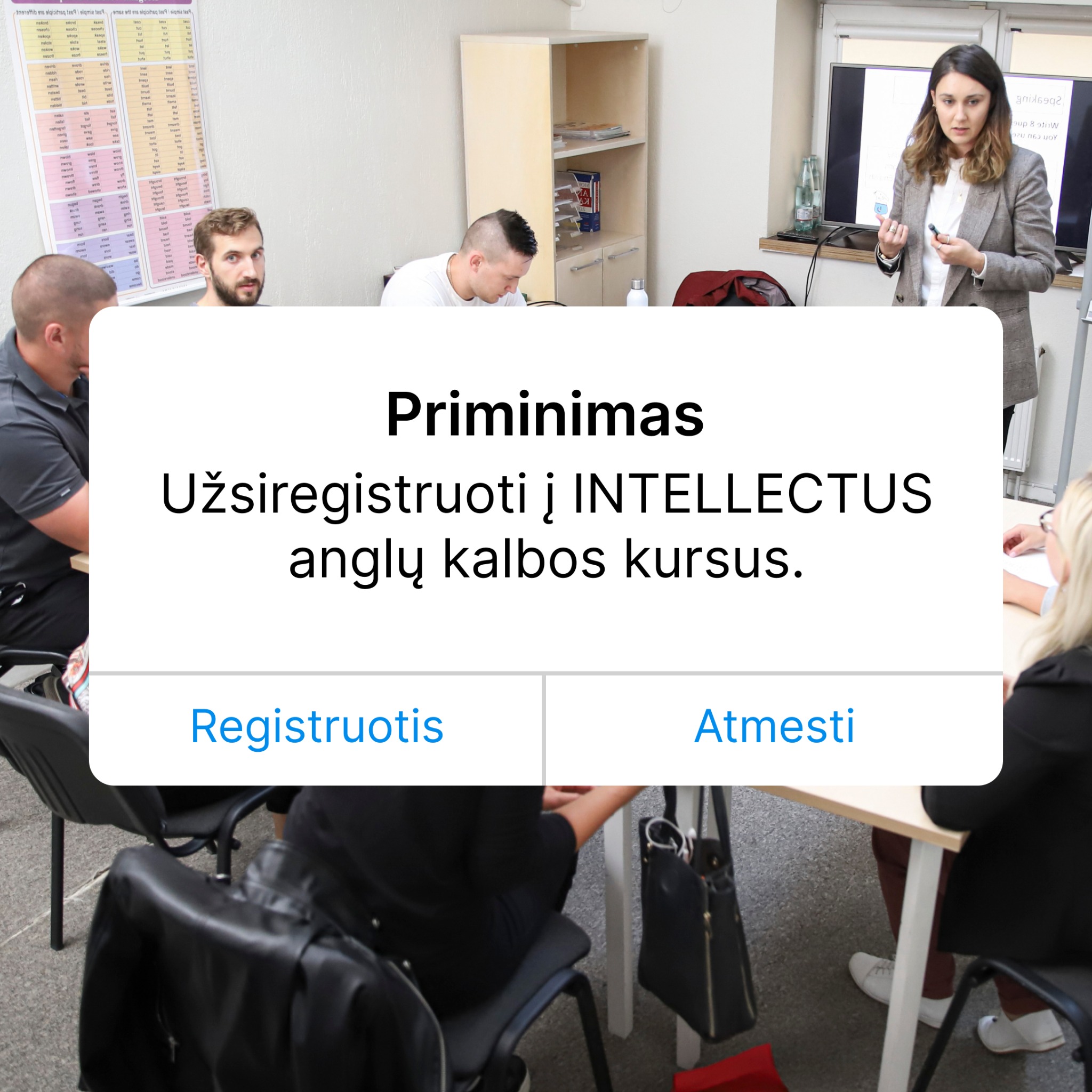 Anglų kalbos mokykla „Intellectus“ Facebook ad