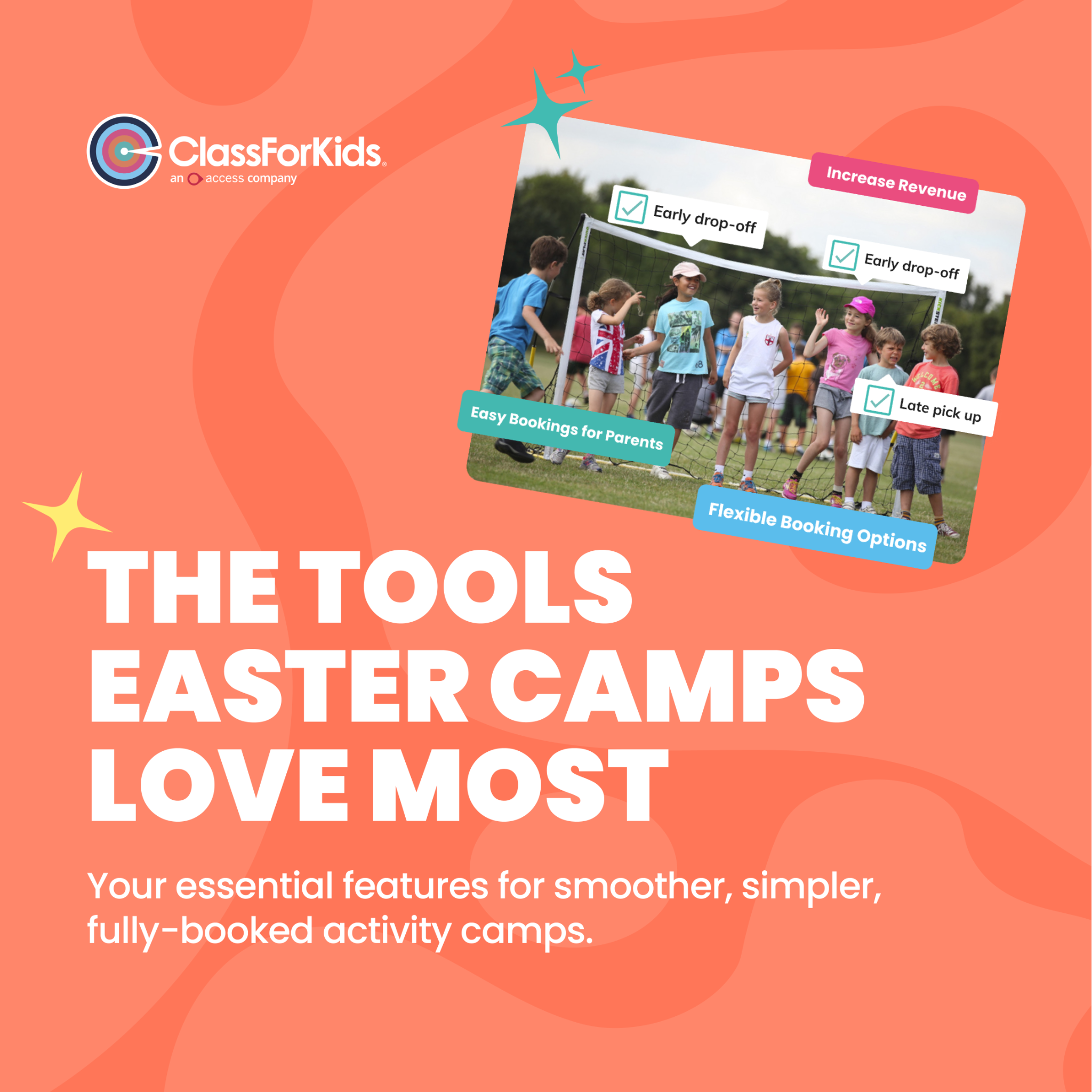 ClassForKids Facebook ad: Easter bookings are opening fast!