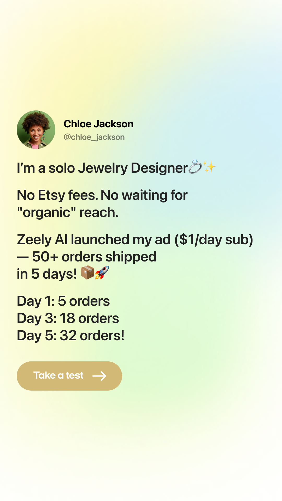 Zeely Facebook ad