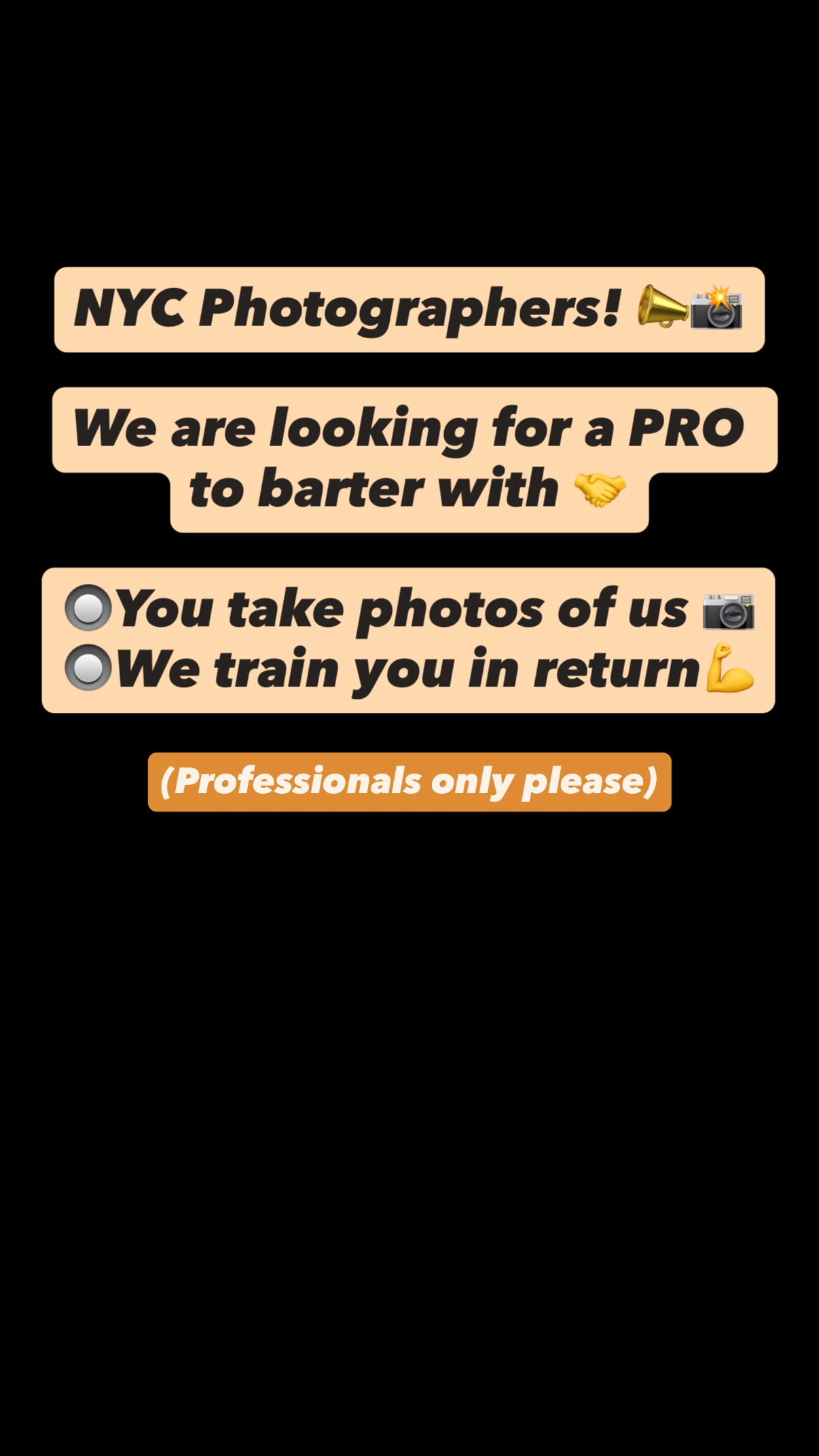 Capră - Bodyweight Training Facebook ad: NYC Photographers!