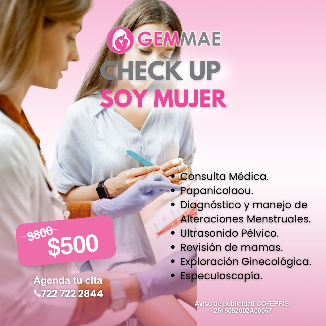 Gemmae Materno Fetal Metepec Facebook ad: ¡Mujer, tu salud importa!