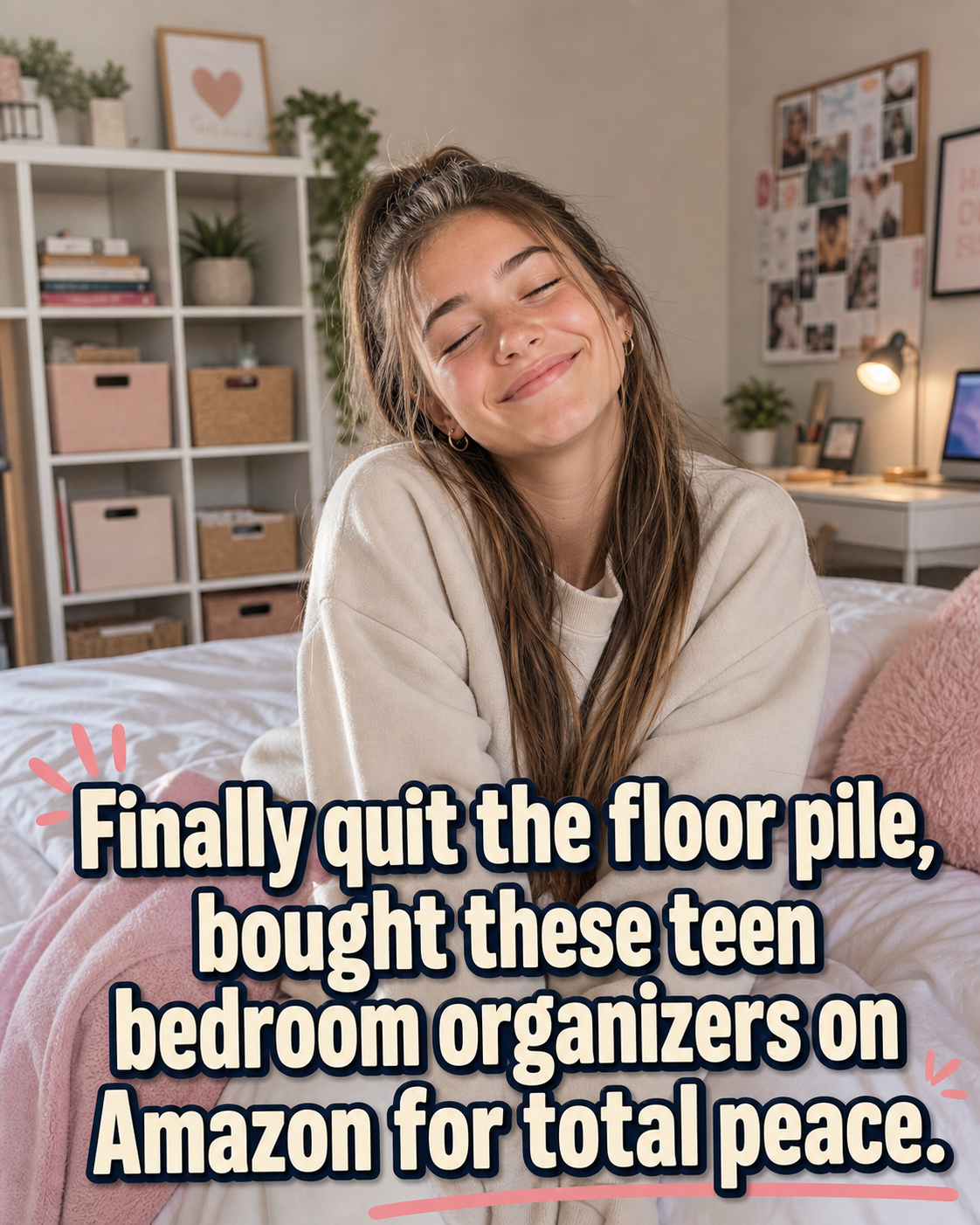 Offers.com Facebook ad: Must-Have Organizers For Teen Bedrooms