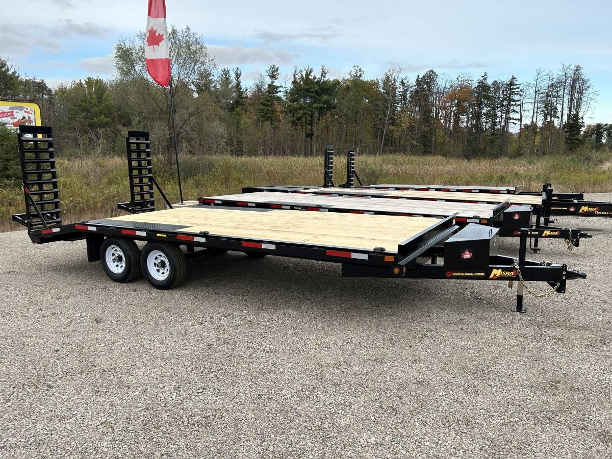 Jay Miska Facebook ad: 2025 Miska 5 Ton Flatbed Equipment Trailer