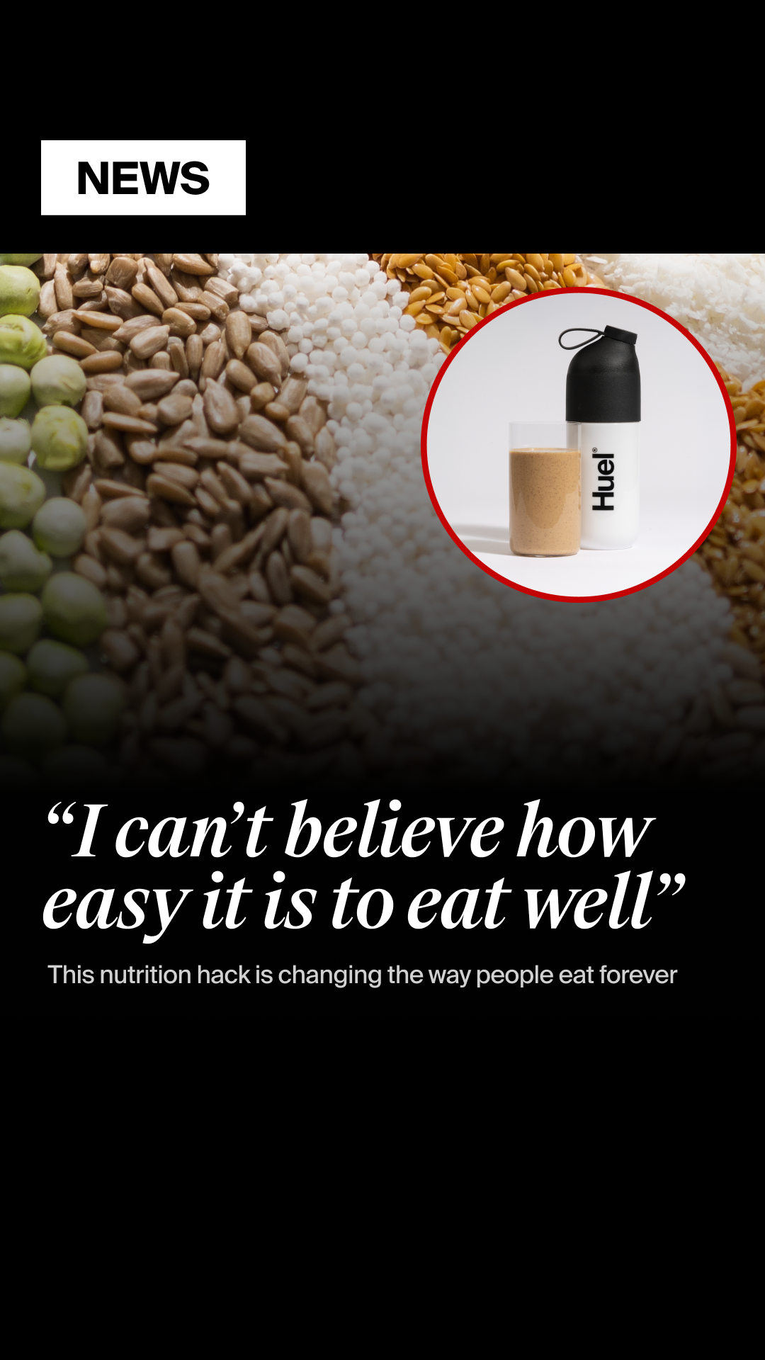 Huel Facebook ad