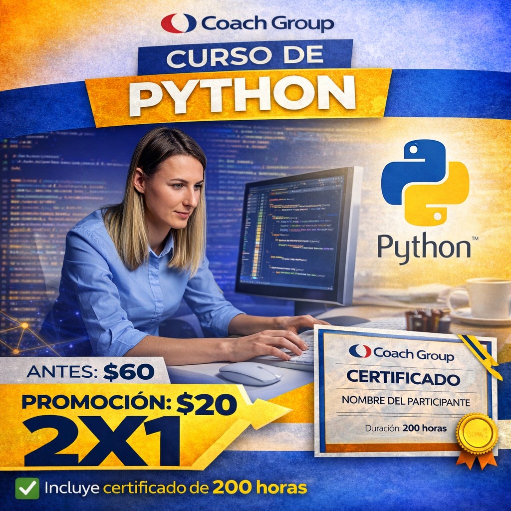 Cursos online COACH Ecuador Facebook ad: CURSO DE PYTHON