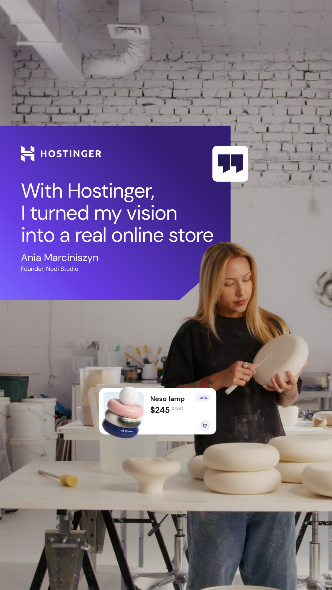 Hostinger Facebook ad: Take your idea online