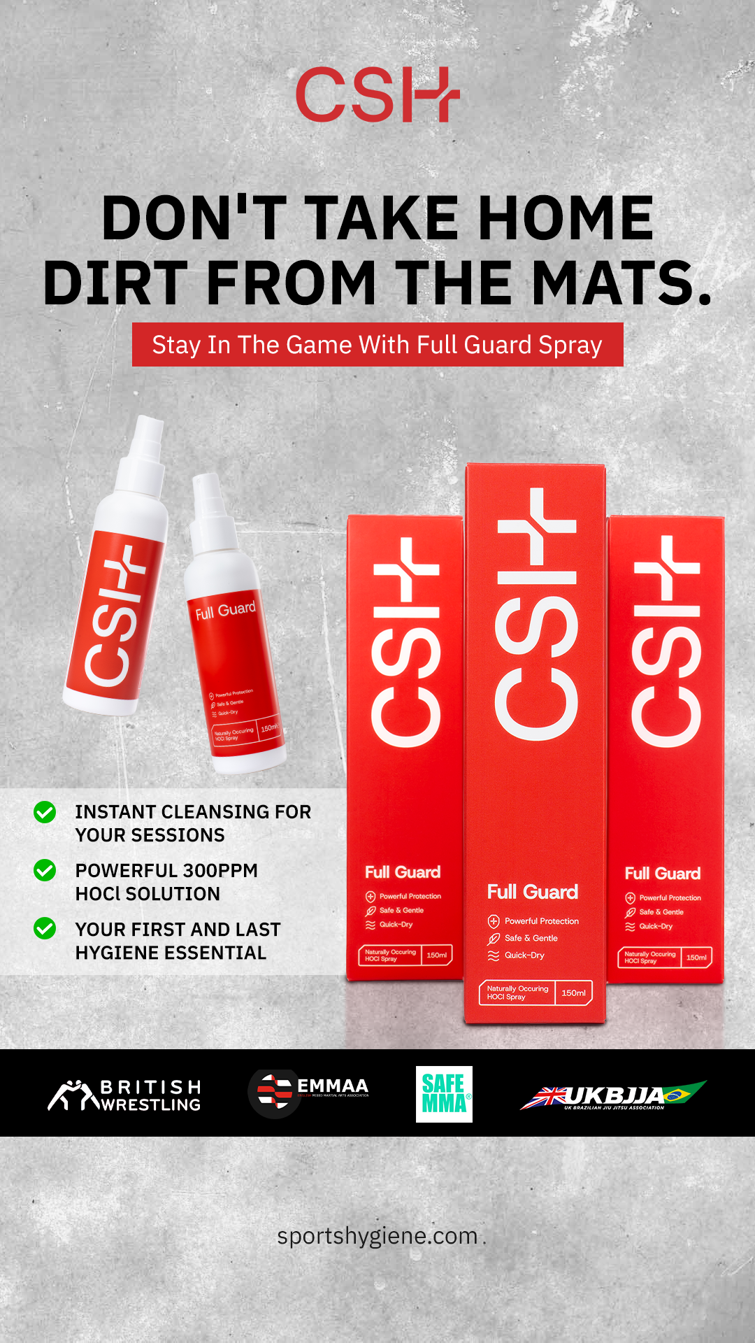 CSH - Sports Hygiene Facebook ad: FREE Shipping and Sports Towel