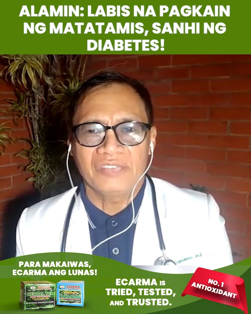 Ecarma Health Options Facebook ad: ALAMIN: Labis na pagkain ng matatamis, sanhi ng Diabetes!