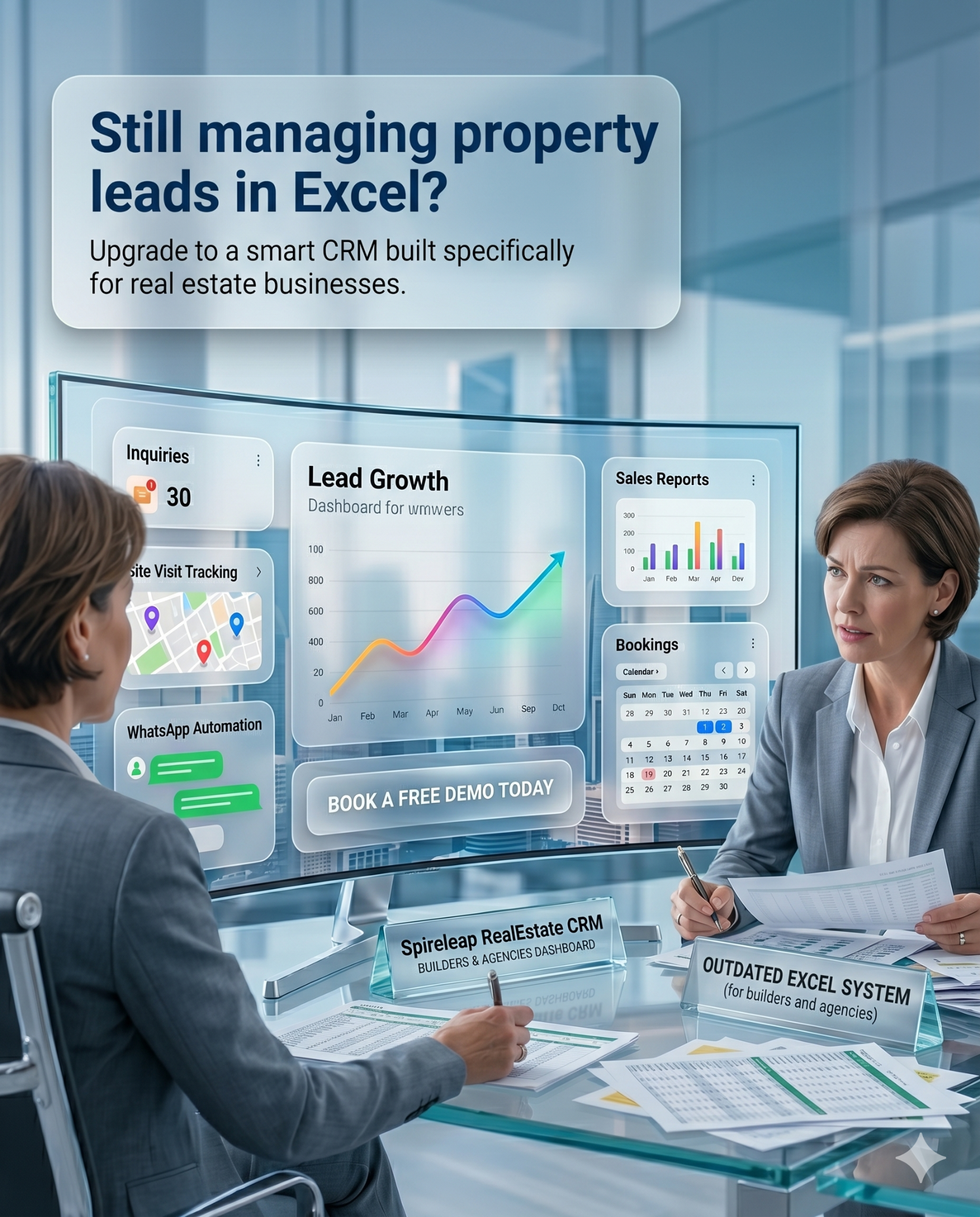 Spireleap Innovations Facebook ad: Real Estate CRM For Builders