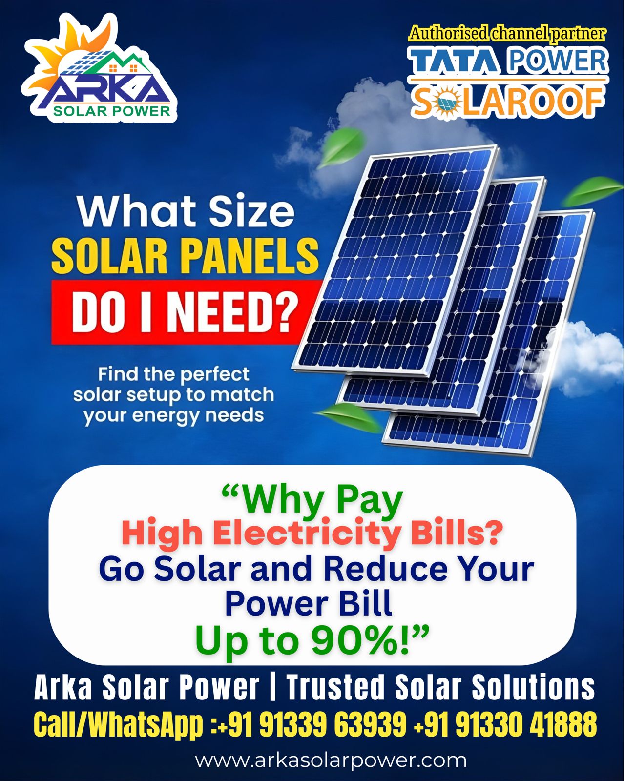 Arka Solar Power Facebook ad: Power your home with the sun and take…
