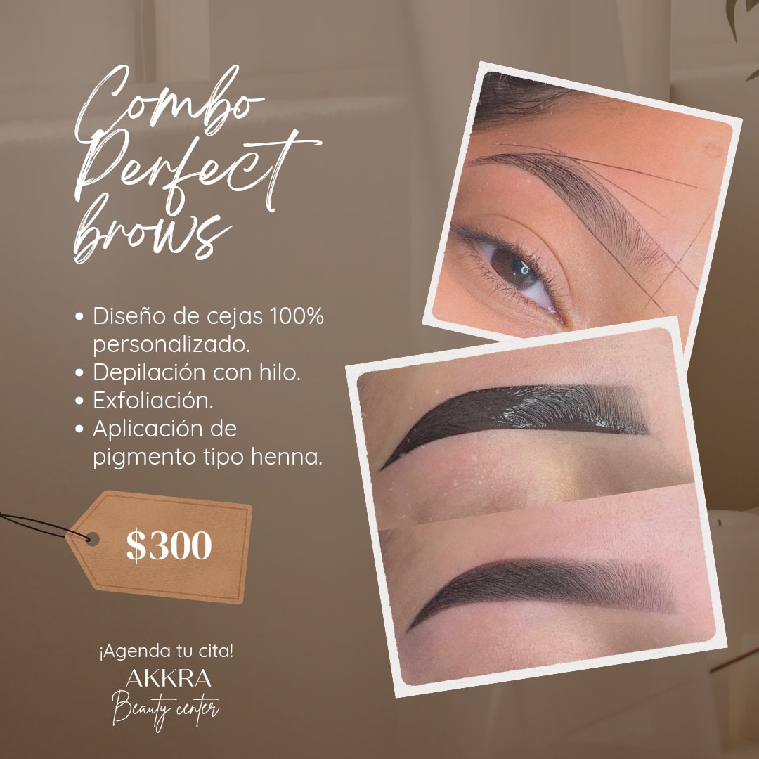 AKKRA Beauty Center Facebook ad: ¡CEJAS PERFECTAS EN SAN LUIS POTOSÍ!
