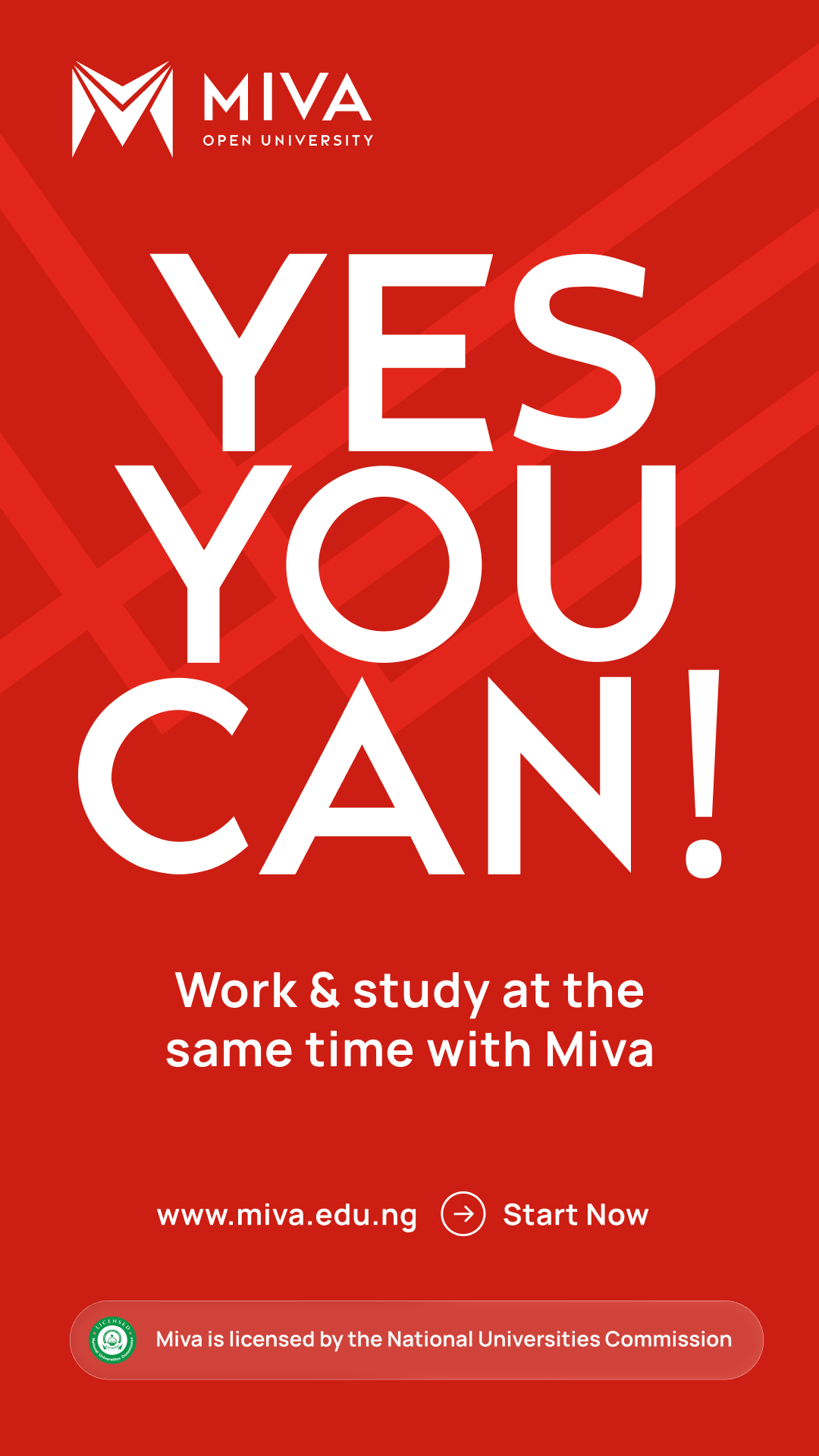 Miva Open University Facebook ad