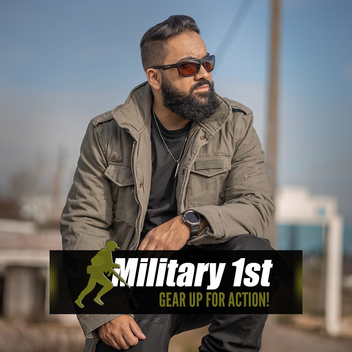 Military 1st Facebook ad: Brandit M-65 Giant Jacket Olive