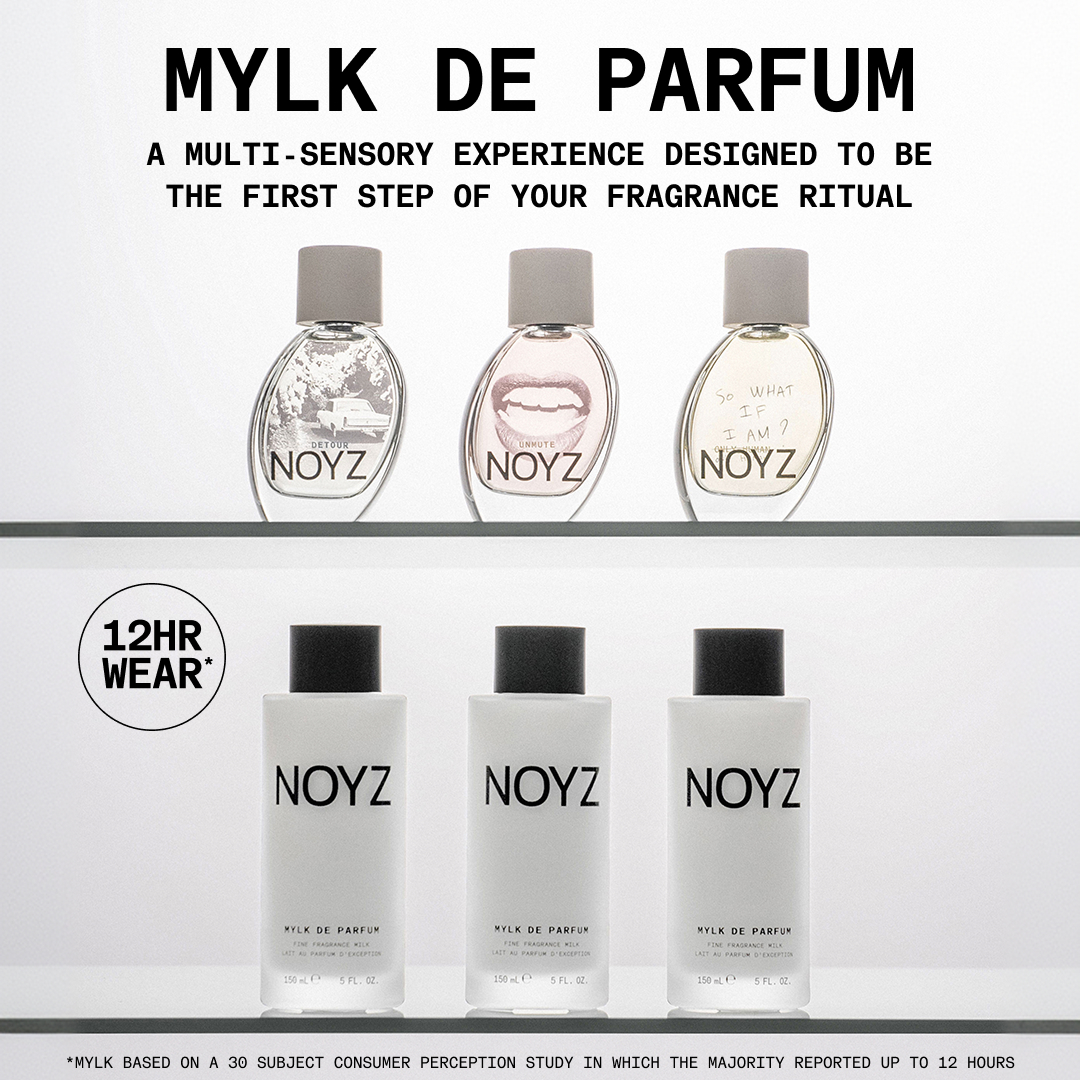 NOYZ Facebook ad: MYLK DE PARFUM.
