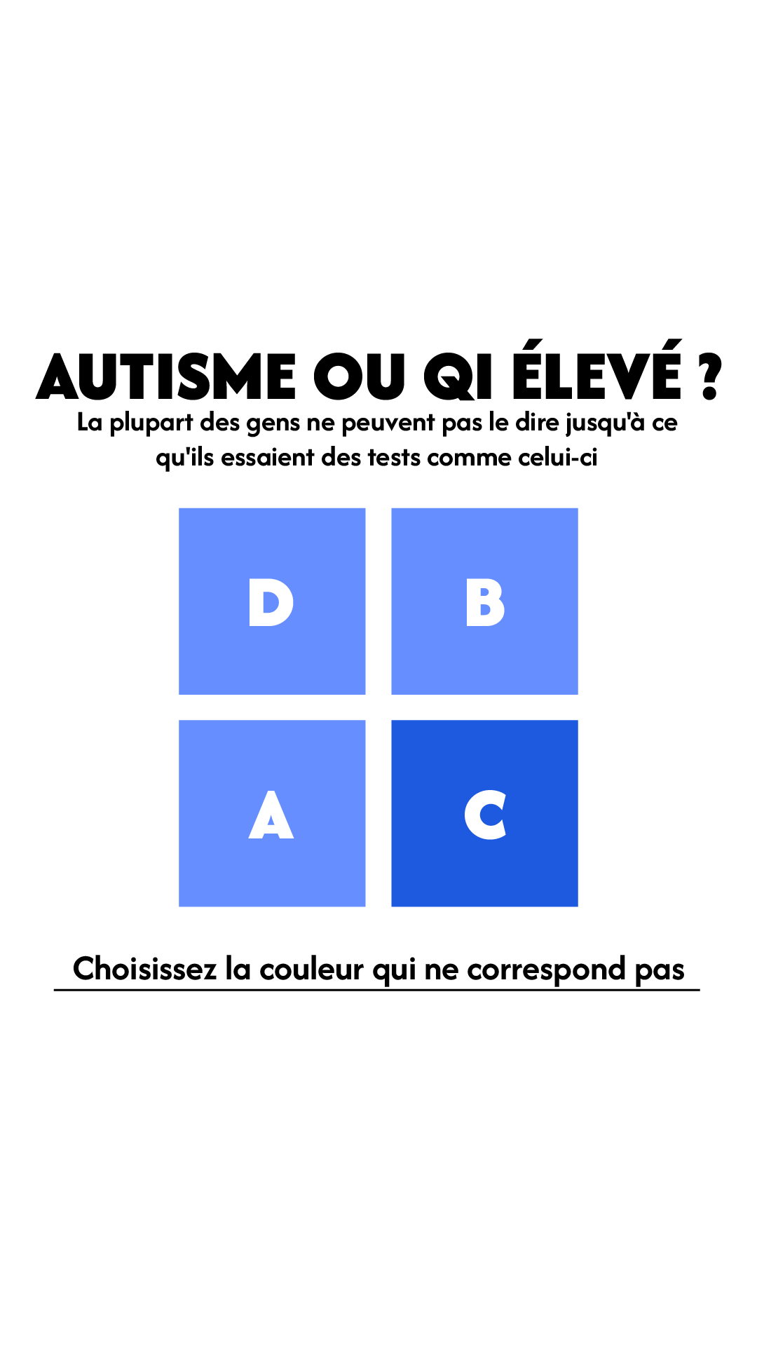 International IQ test Facebook ad