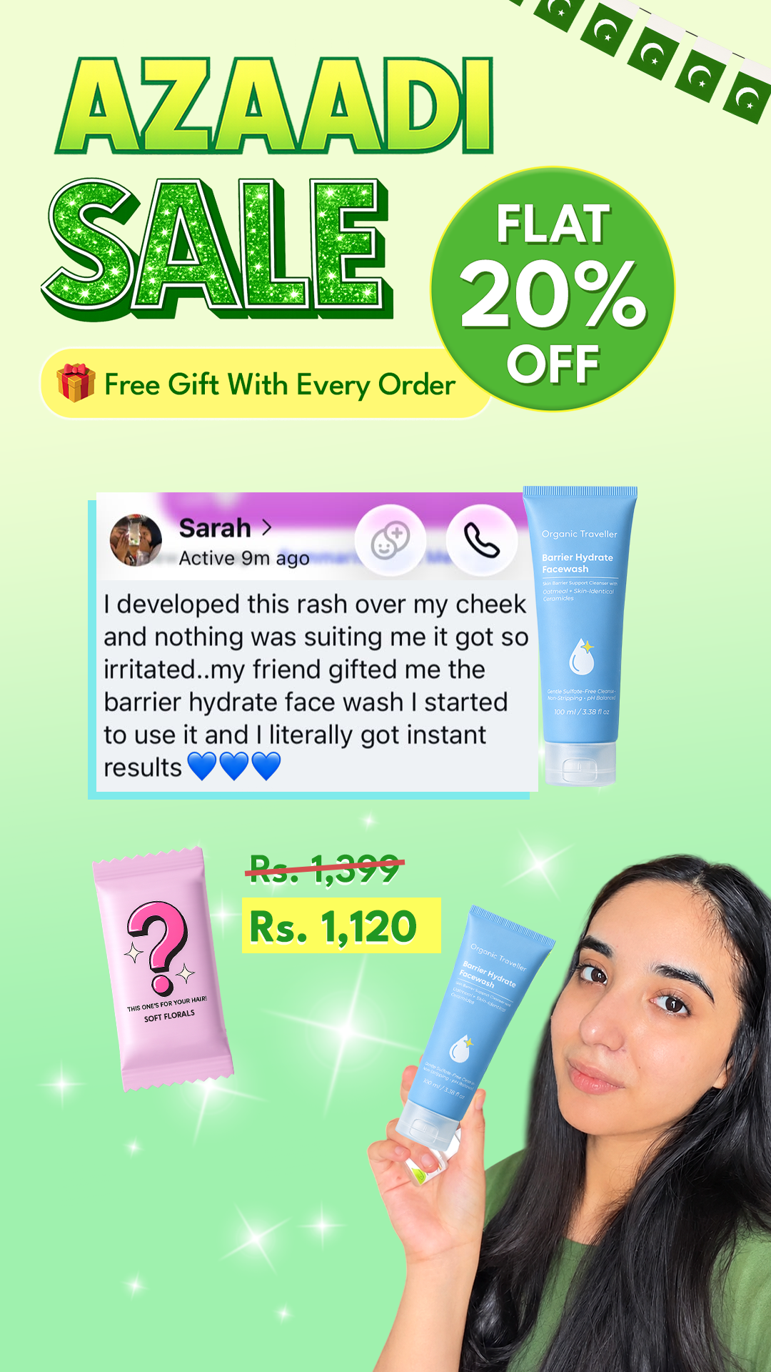 Organic Traveller - Skincare Facebook ad