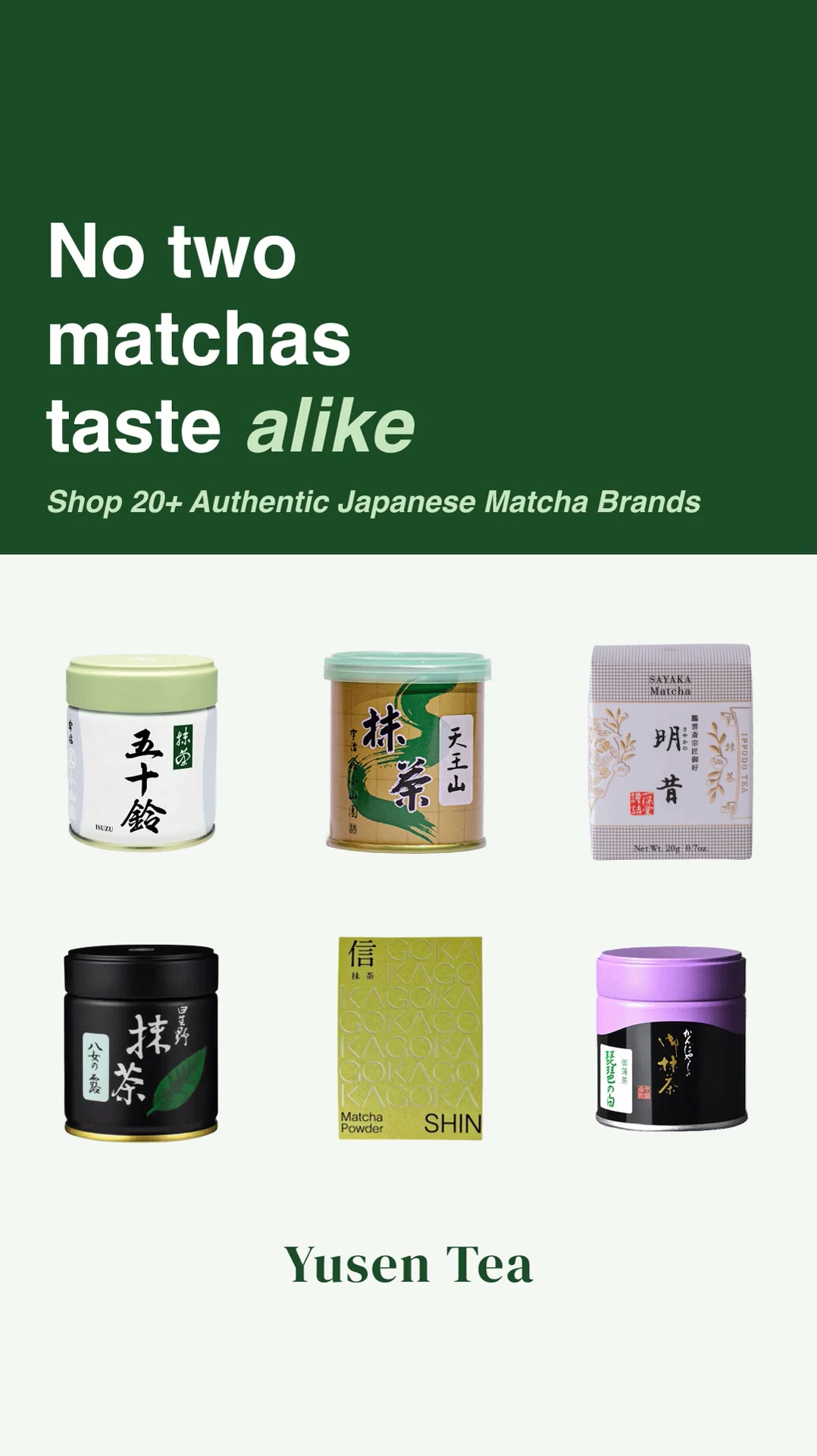Yuki Matcha Facebook ad: Authentic Japanese Matcha