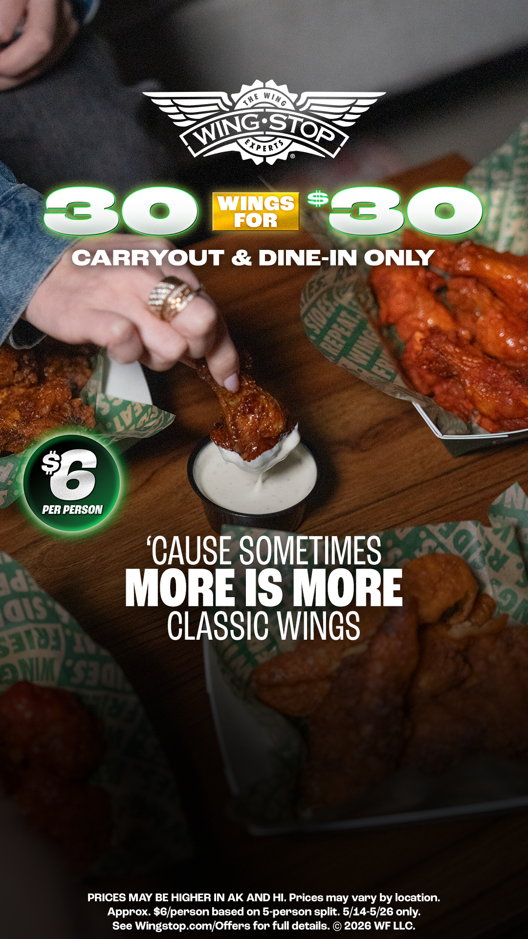 Wingstop Facebook ad