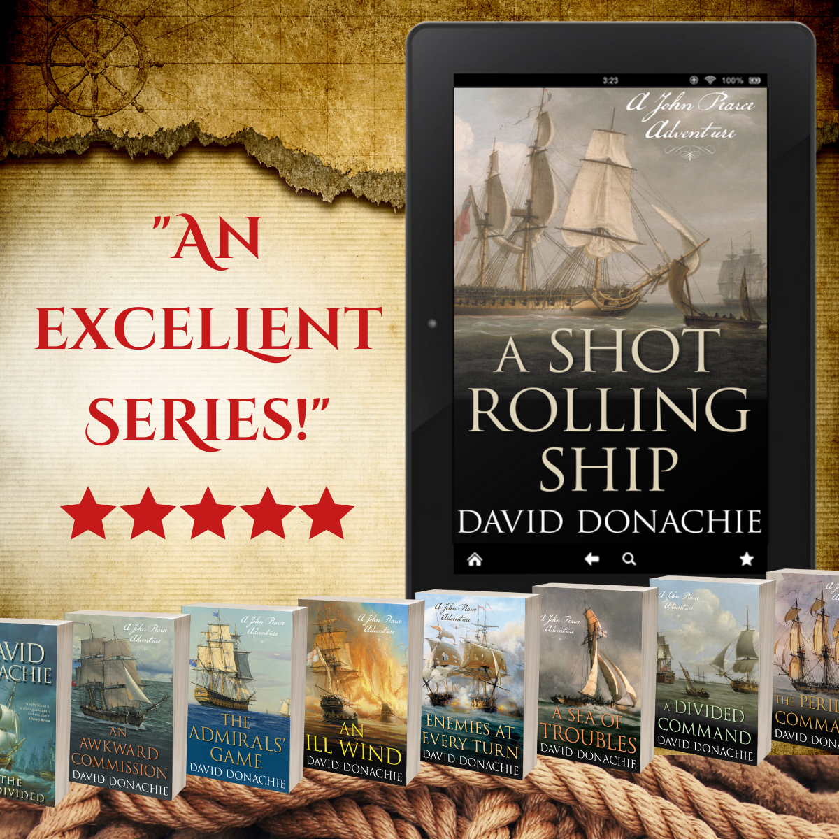 John Pearce by David Donachie Facebook ad: ACTION PACKED MARITIME ADVENTURE!