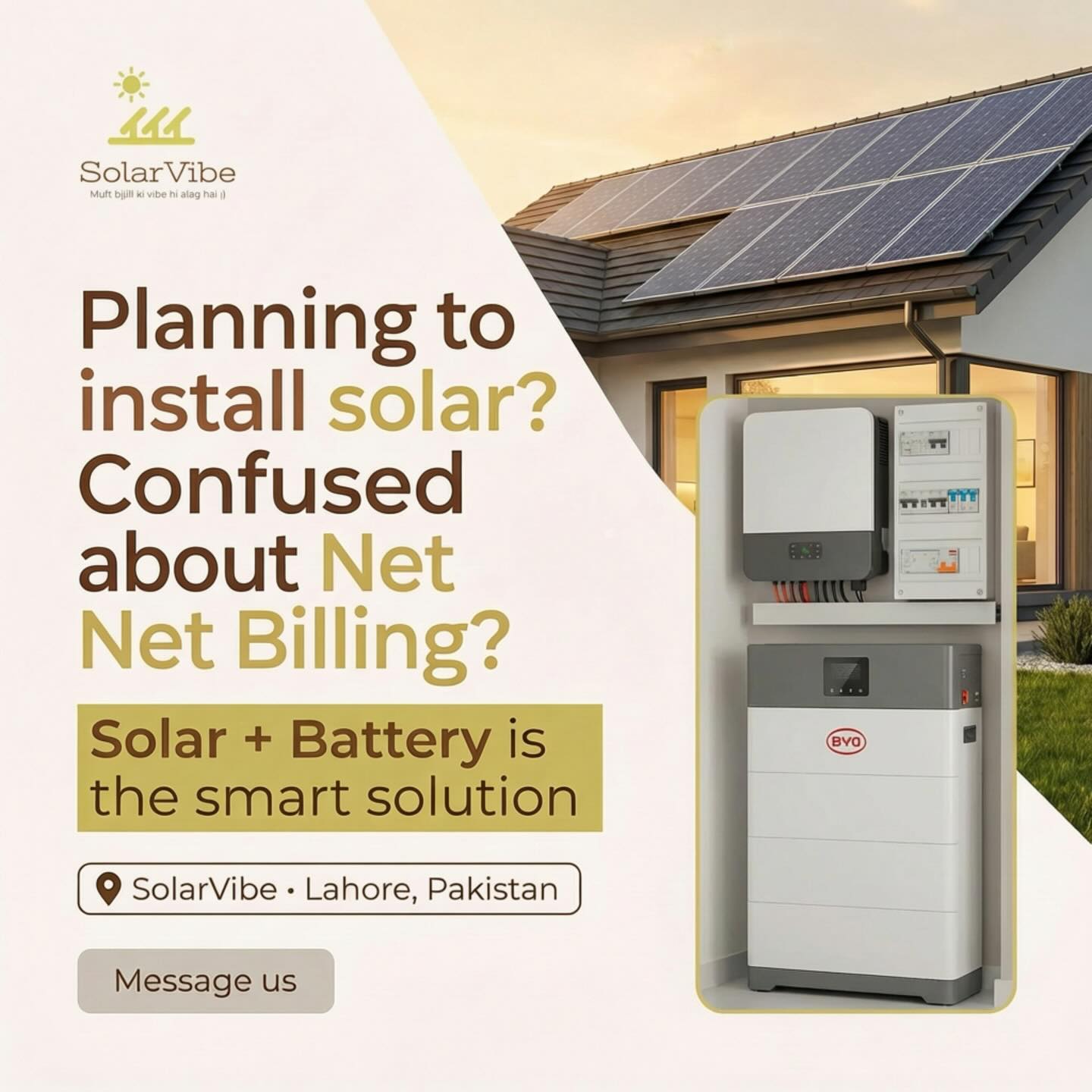 Solarvibe Facebook ad: Switch to Smart Energy Storage Today