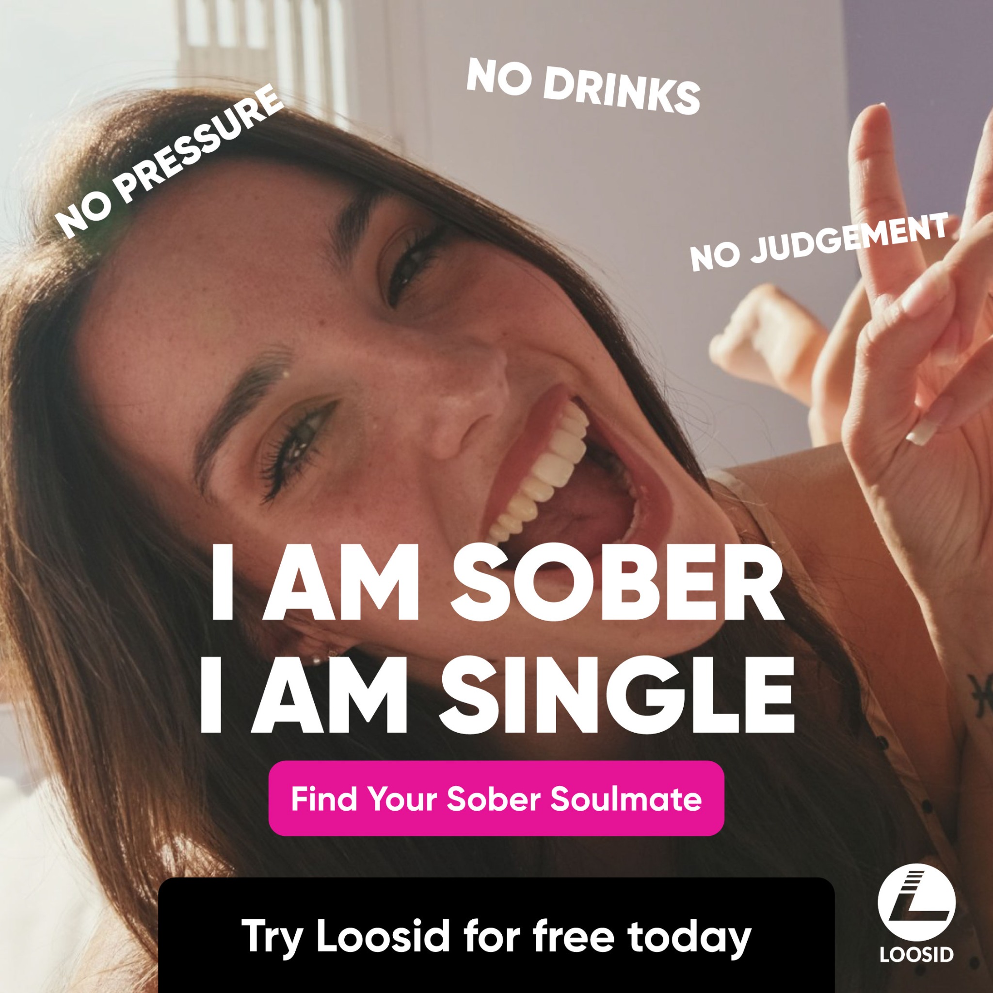 Loosid Sober Dating Facebook ad