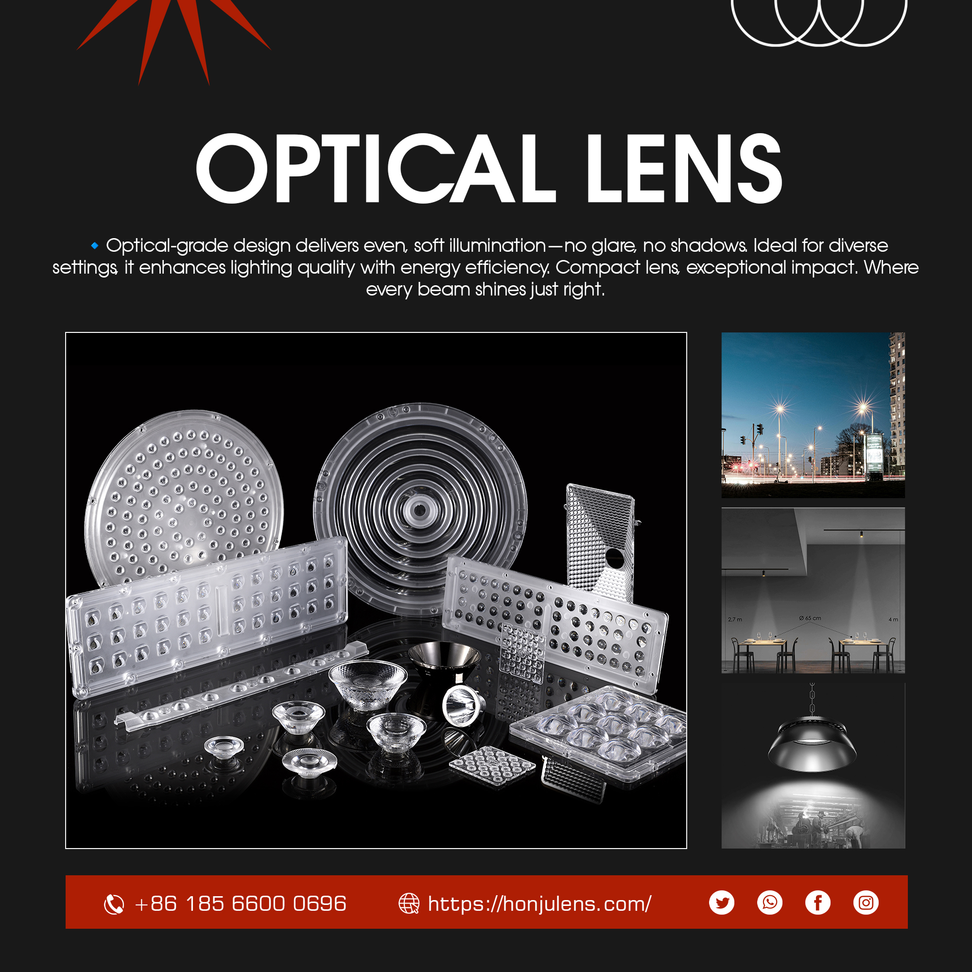 Honju Optics Co., Ltd. Facebook ad: Precision Optics, Reliable Quality, Competitive Pricing