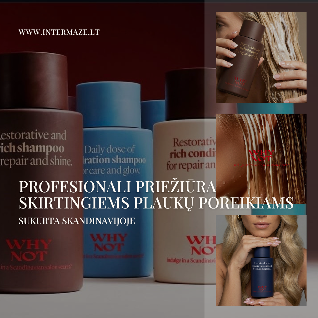 Intermaze.lt Facebook ad: Atraskite WHYNOT, profesionalią plaukų priežiūrą, sukurtą…