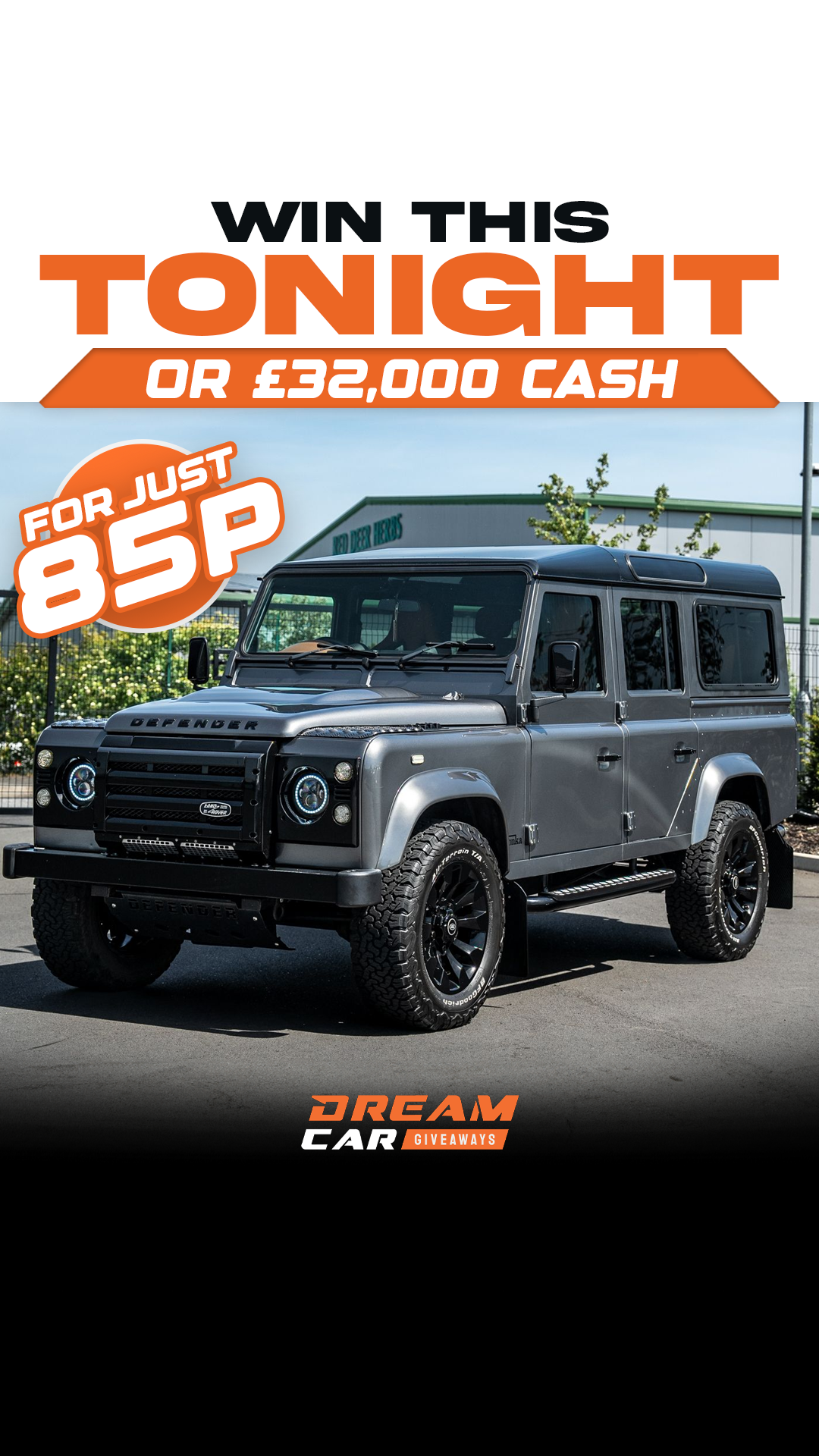 Dream Car Giveaways Facebook ad