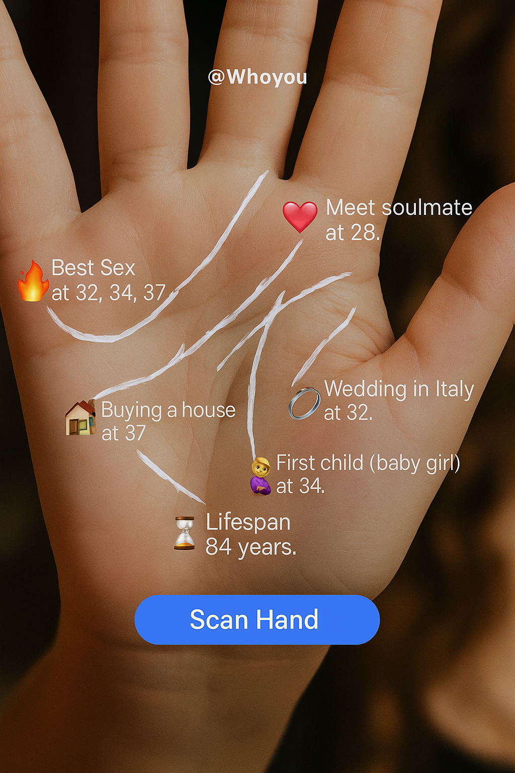 WhoYou.cc Facebook ad: Your Palm Lines Reveal More Than You Think