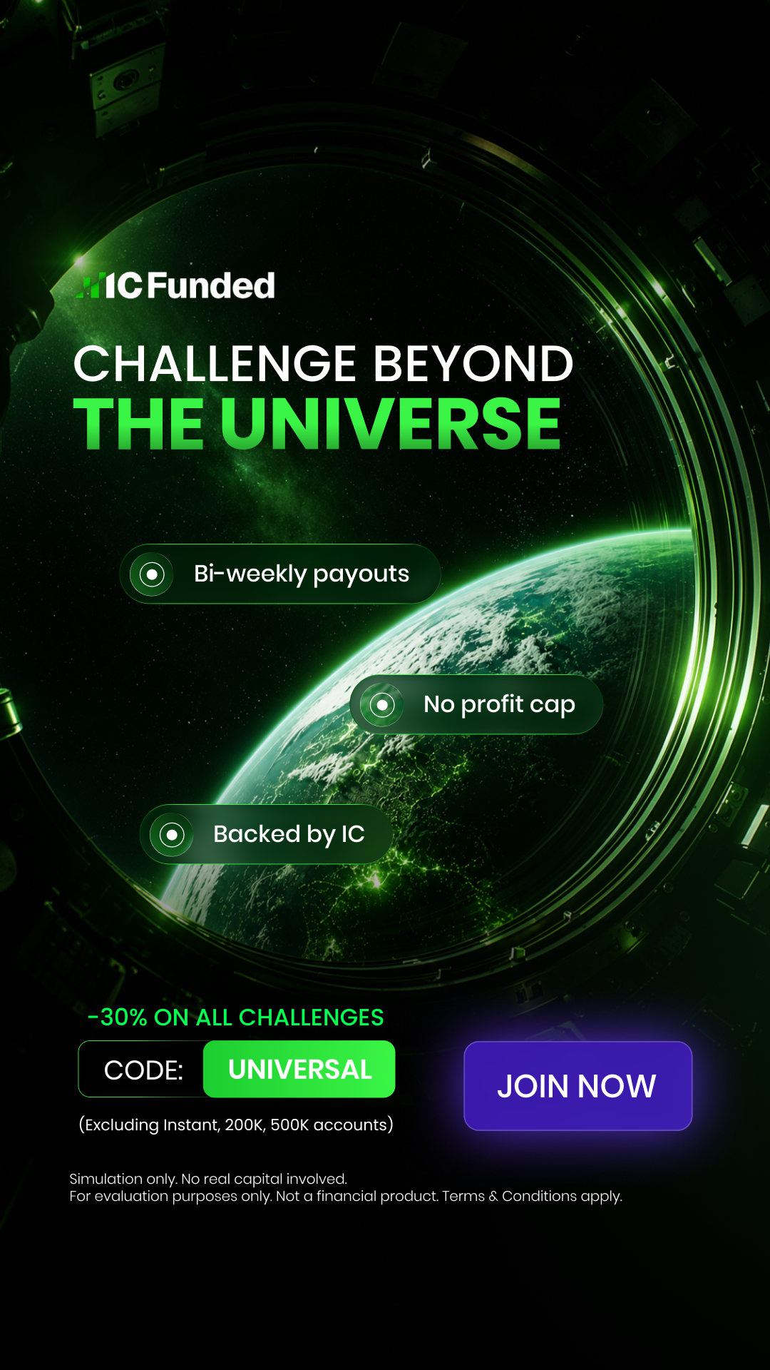 IC Funded Facebook ad: Choose your account size