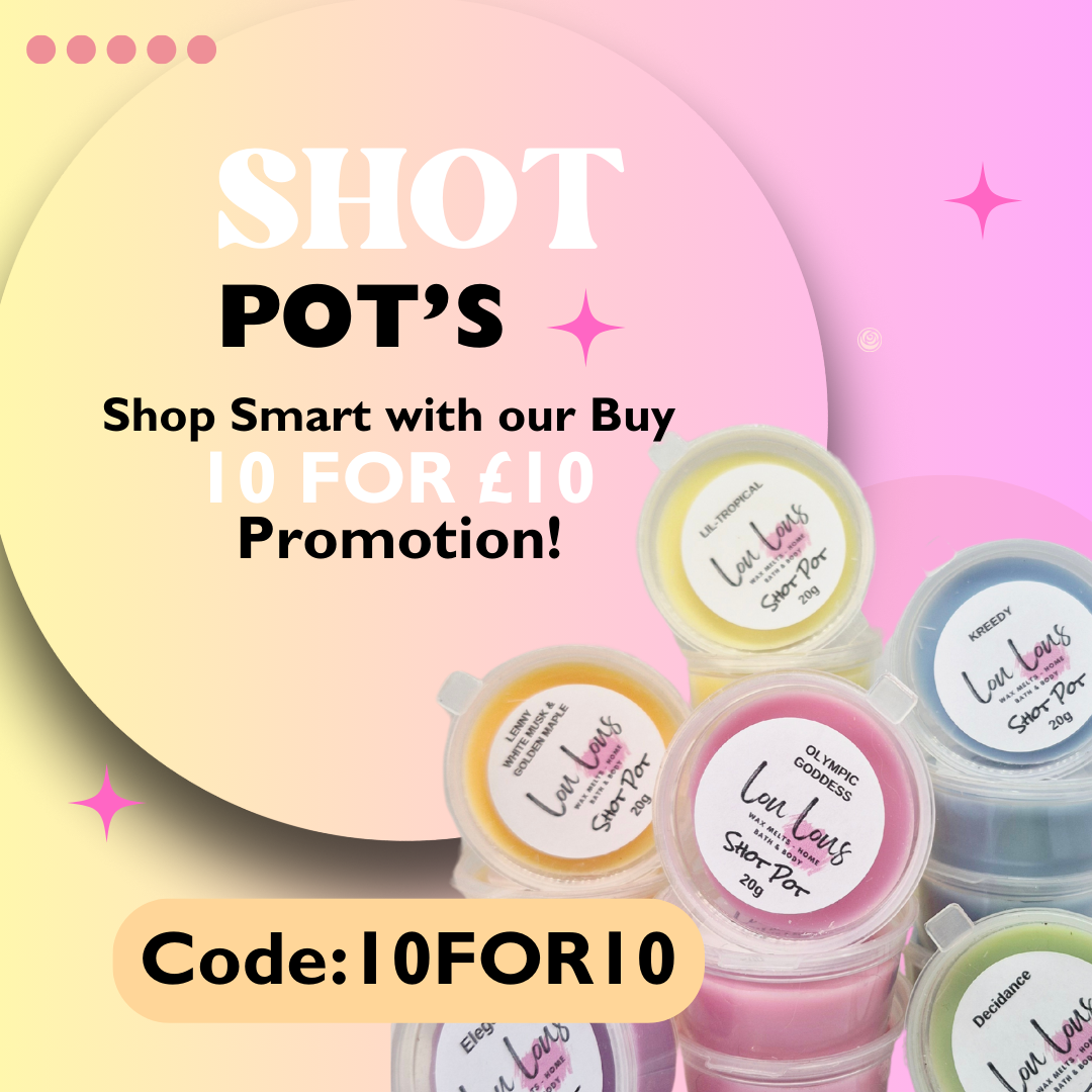 Lou Lous Wax Melts Facebook ad: 10 Shot Pots for ONLY £10