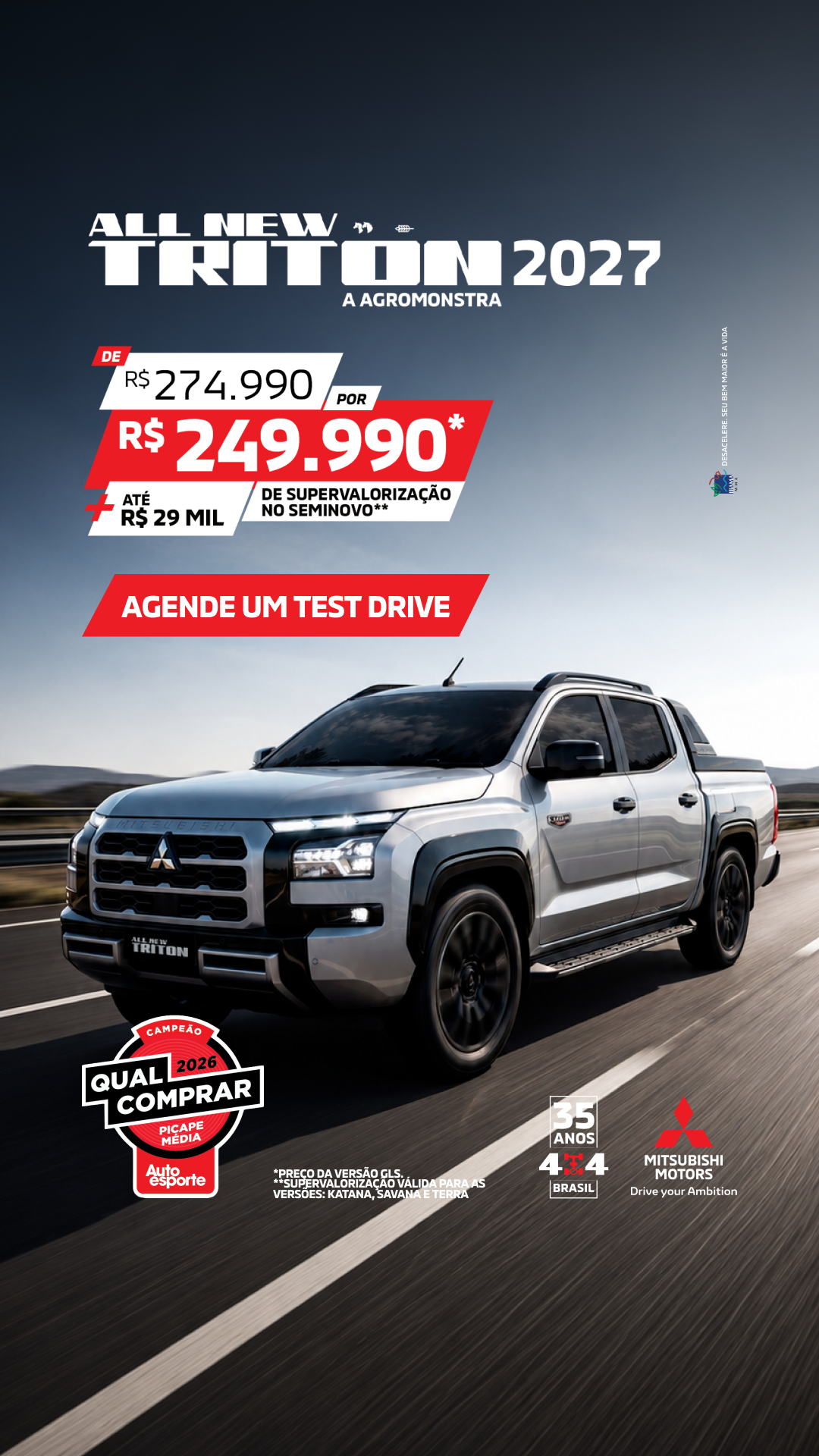 Mitsubishi Motors Brasil Facebook ad from Jul 2, 2026