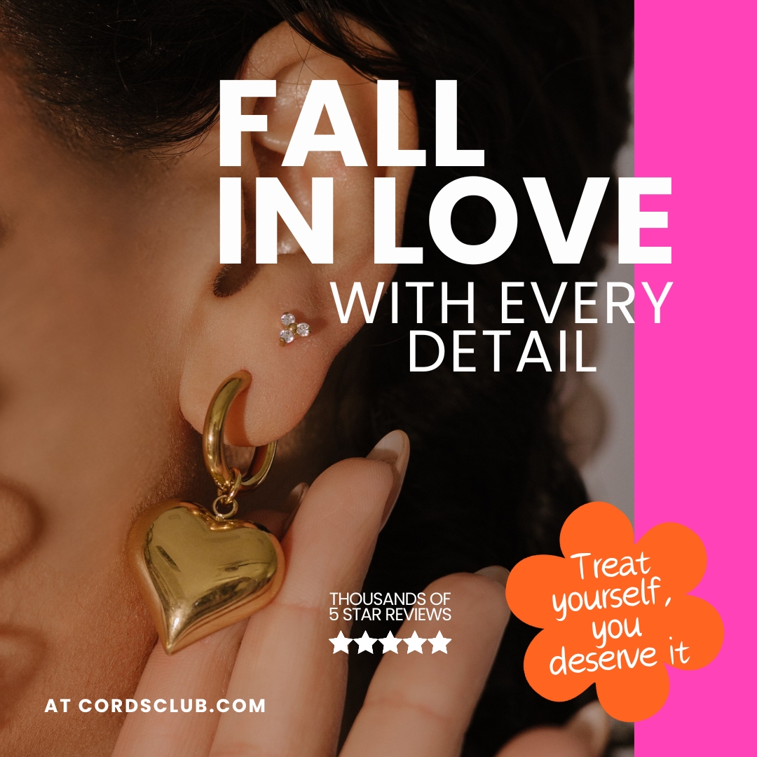 Cords Club Facebook ad: Comfort Meets Style: Earrings Made for Every Moment