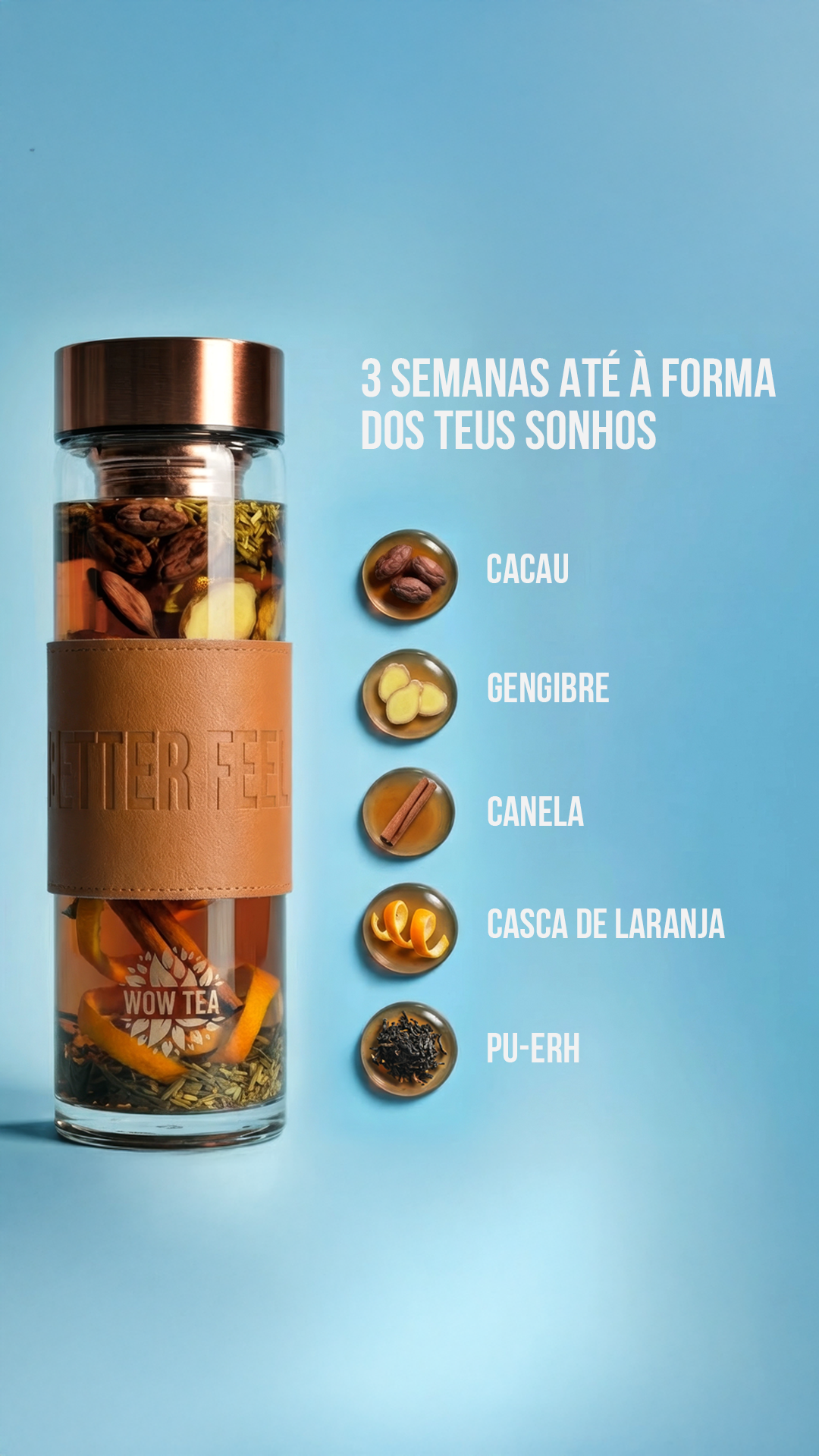WOW TEA Portugal Facebook ad from Feb 16, 2026