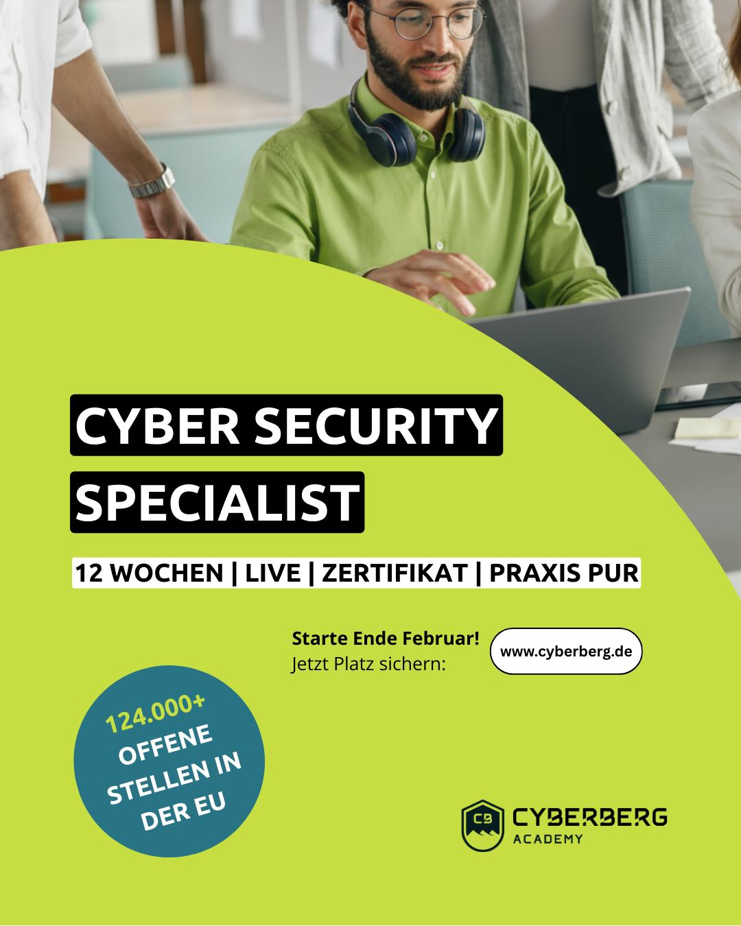 Cyberberg Facebook ad: Zertifizierte:r Hands-on Cyber Security Specialist…