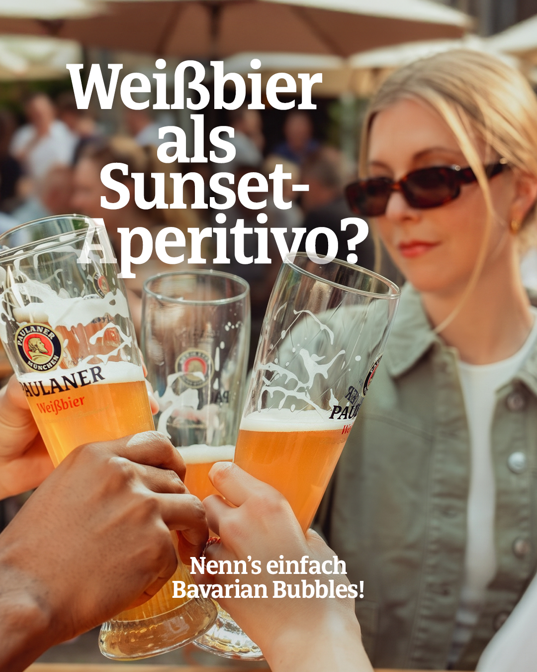 Paulaner Deutschland Facebook ad: Wer sagt, dass Weißbier nur im Biergarten geht?