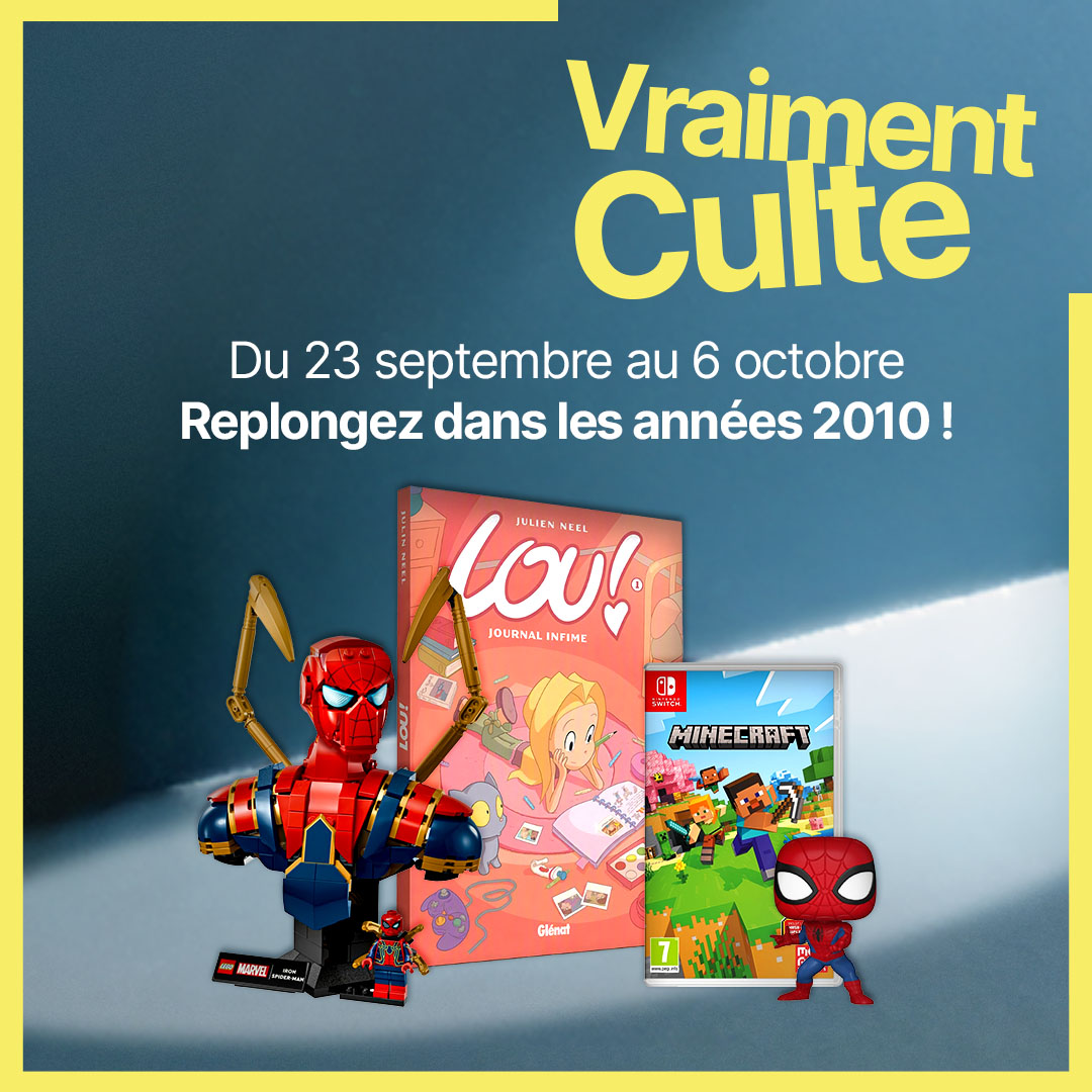 Cultura Facebook ad: Replongez dans les années 2010