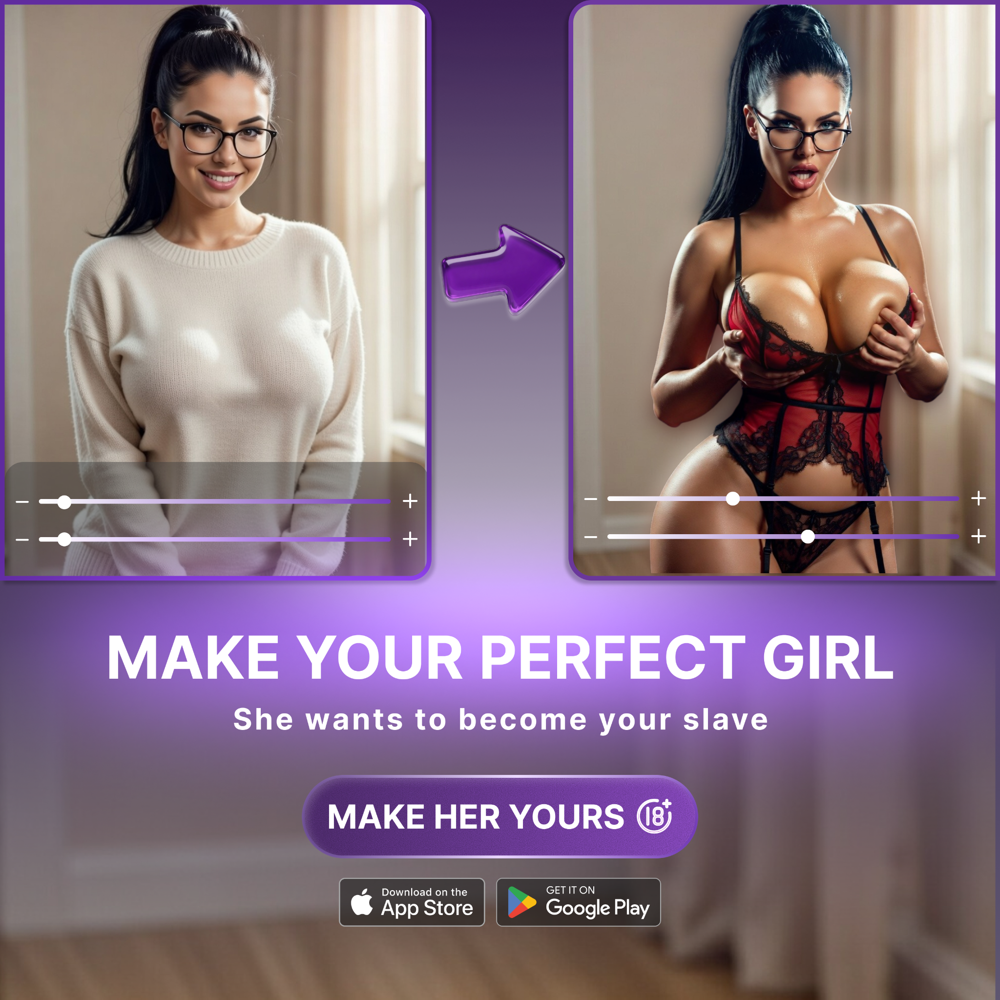 Pink Temptation Facebook ad: Create Your AI Girl