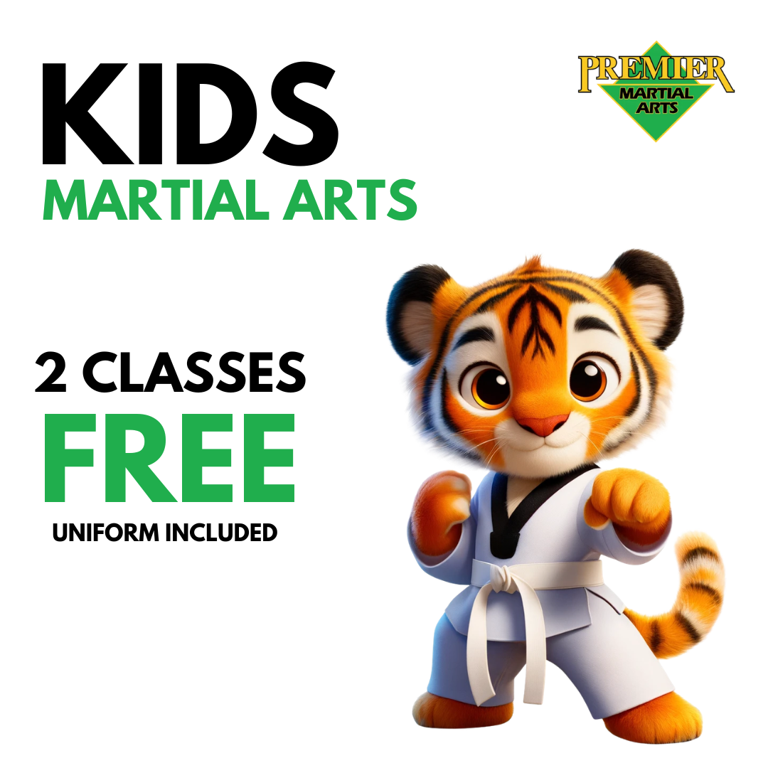Premier Martial Arts Facebook ad from Apr 29, 2026